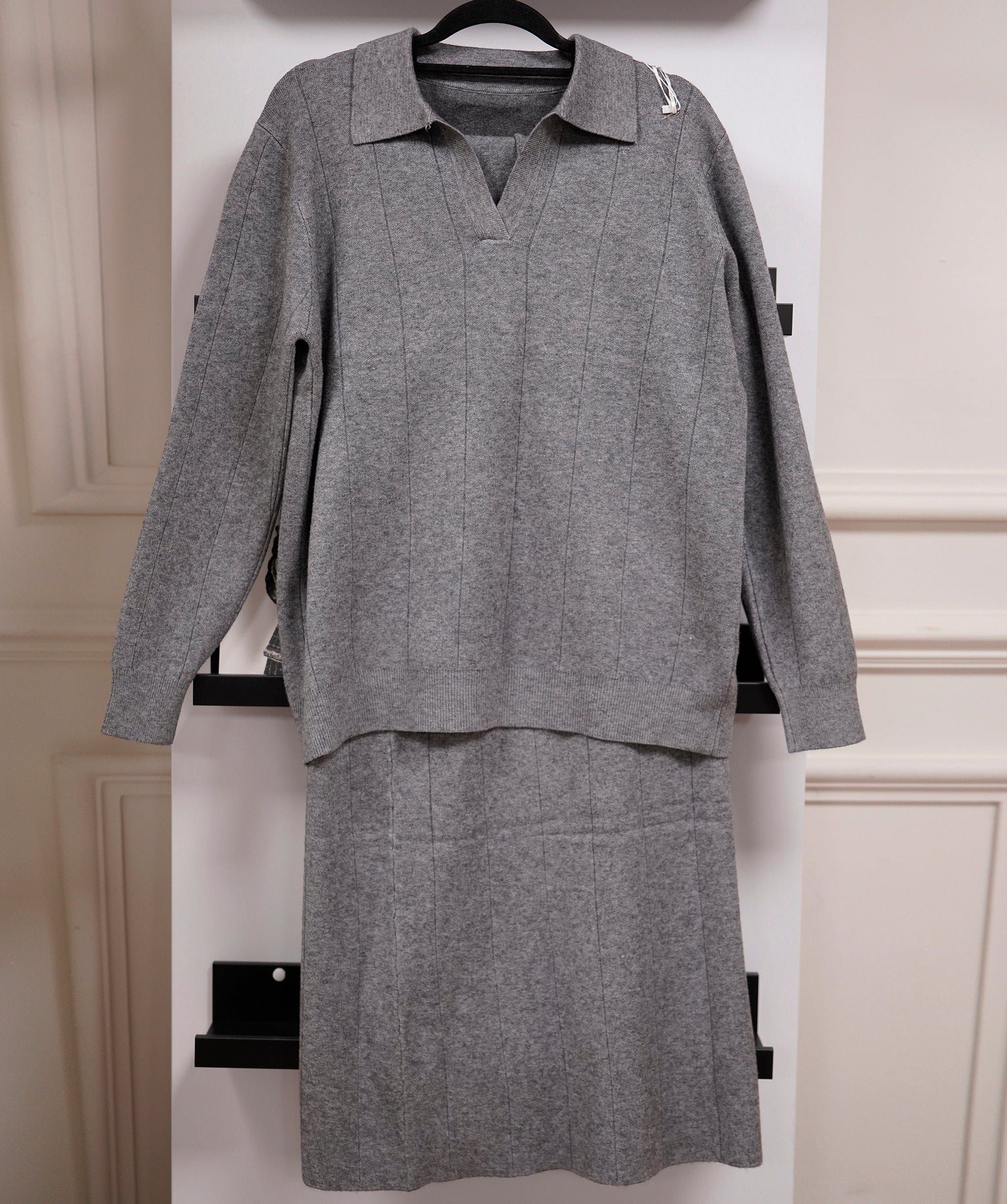 Luxury Promise Orignal Solid Grey Skirt Edition Loungewear Set XL AKC0080