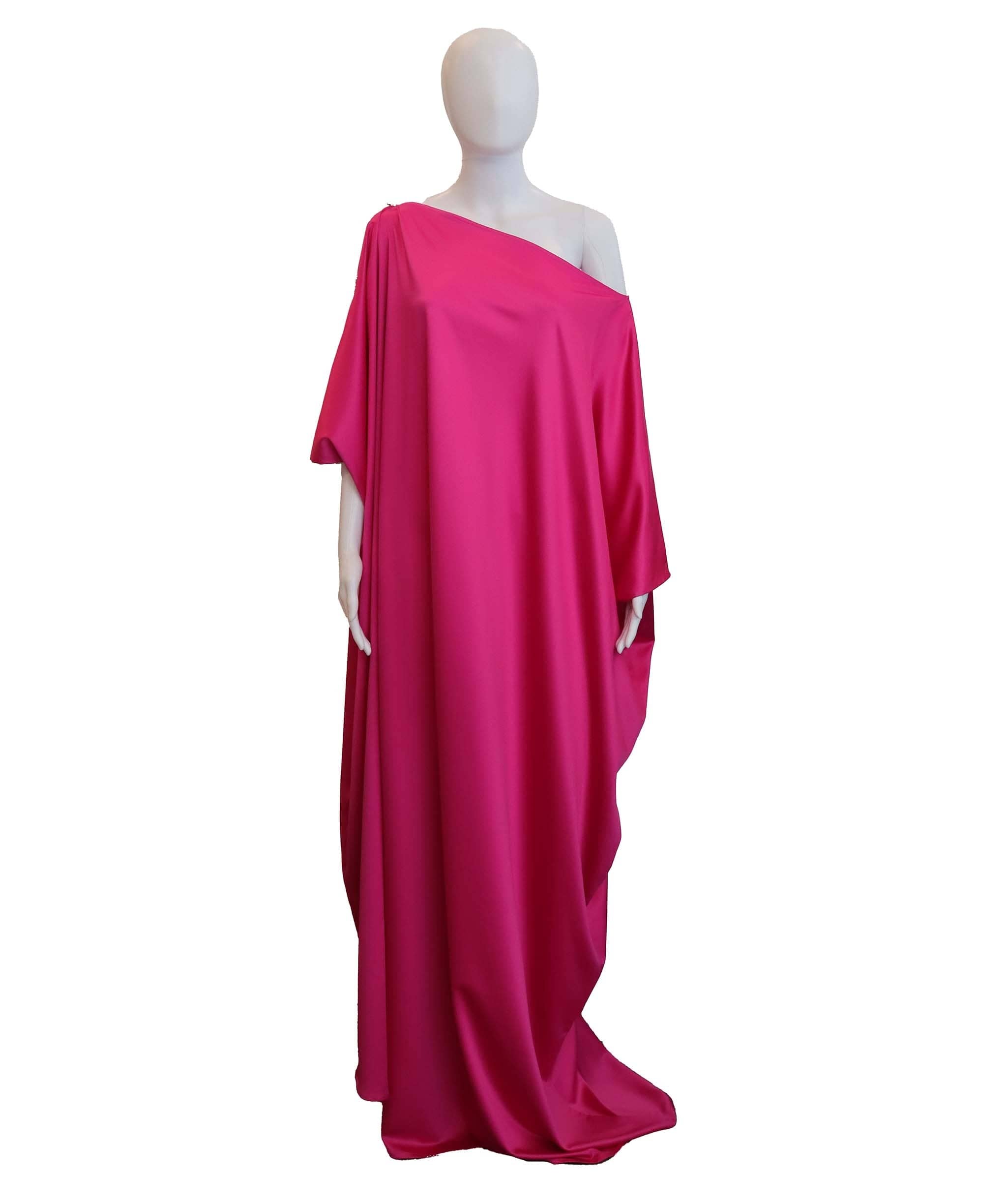 Luxury Promise Pink bow kaftan one shoulder TP022