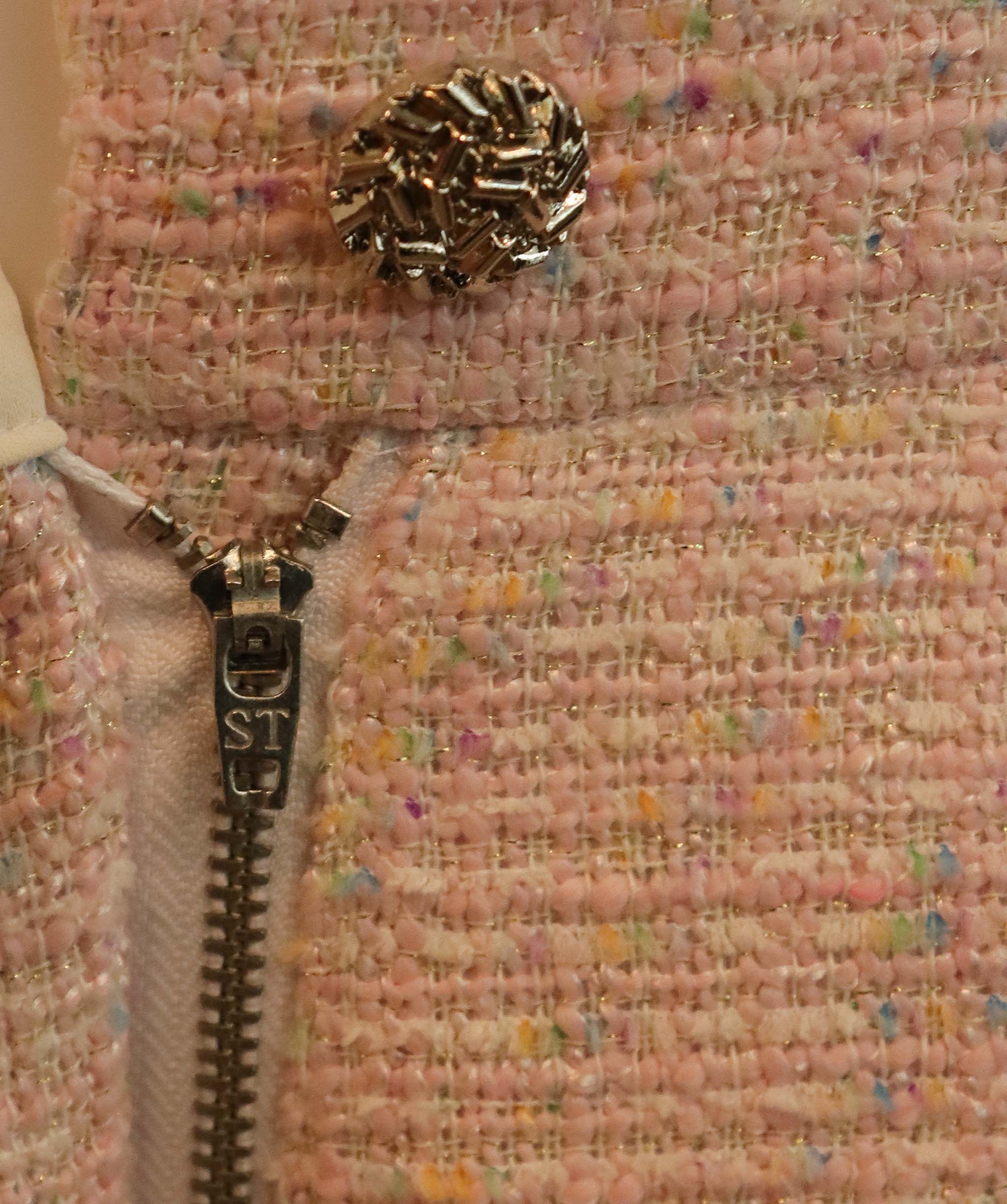 Luxury Promise Pink tweed Solange dungaree TP001