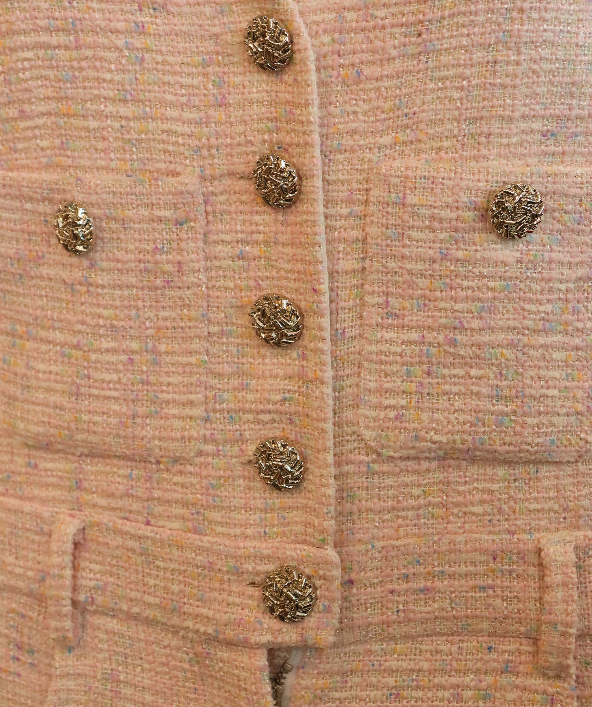 Luxury Promise Pink tweed Solange dungaree TP001