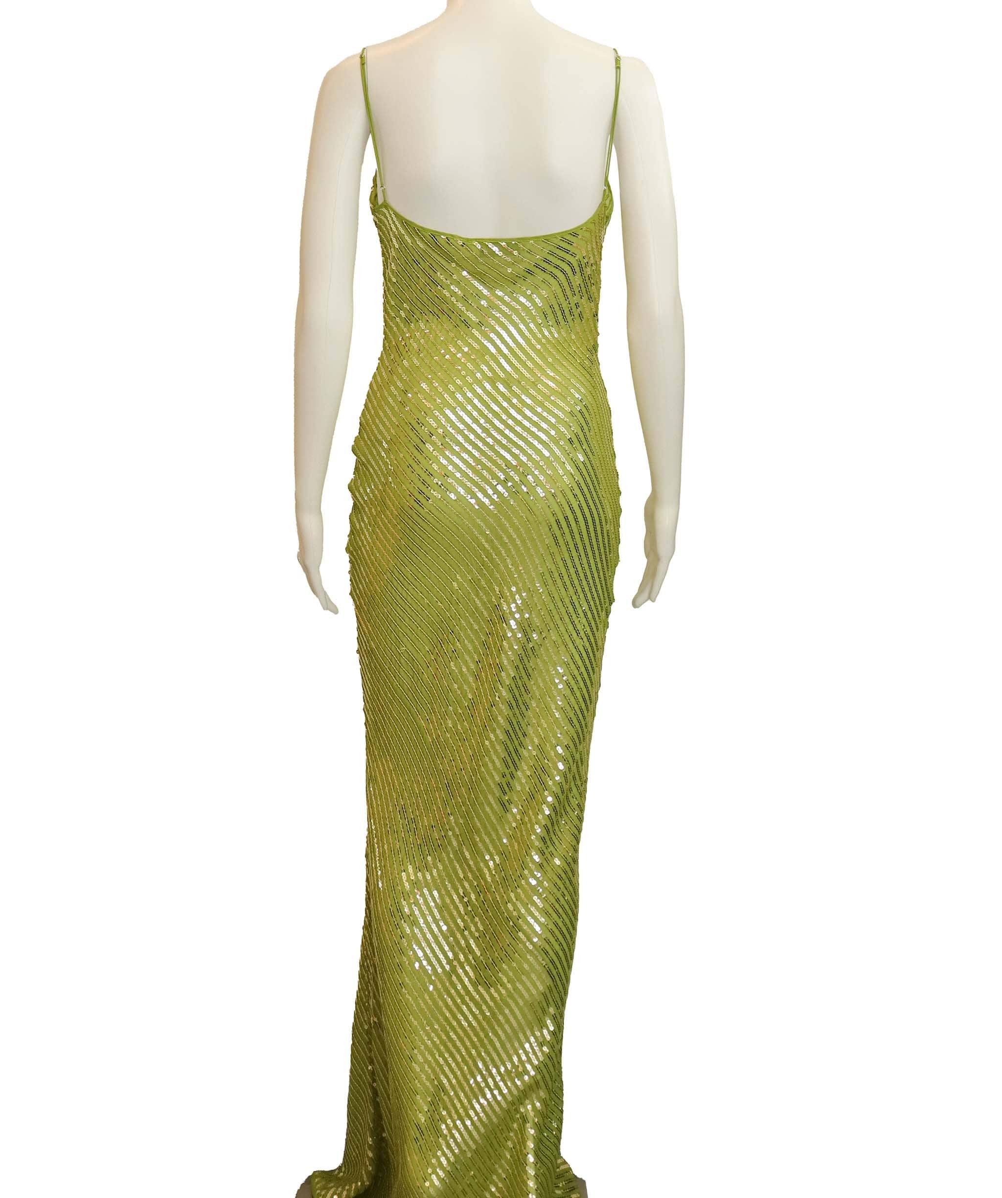 Luxury Promise * RAT AND BOA DRESS GREEN S ASC6952