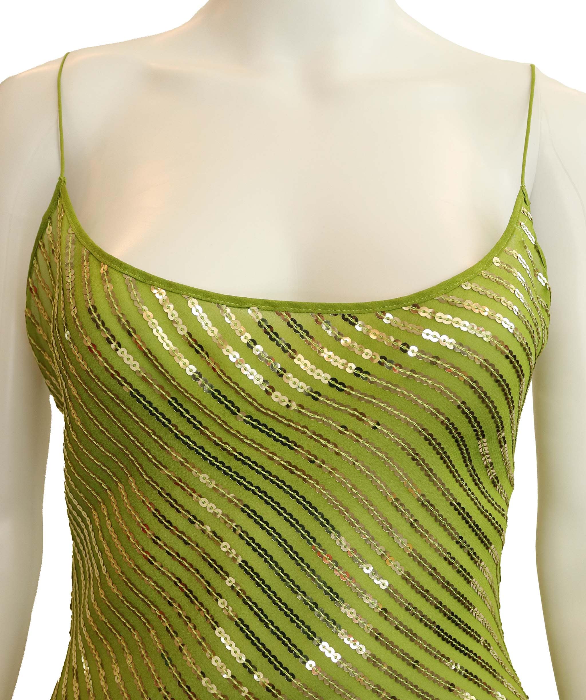 Luxury Promise * RAT AND BOA DRESS GREEN S ASC6952