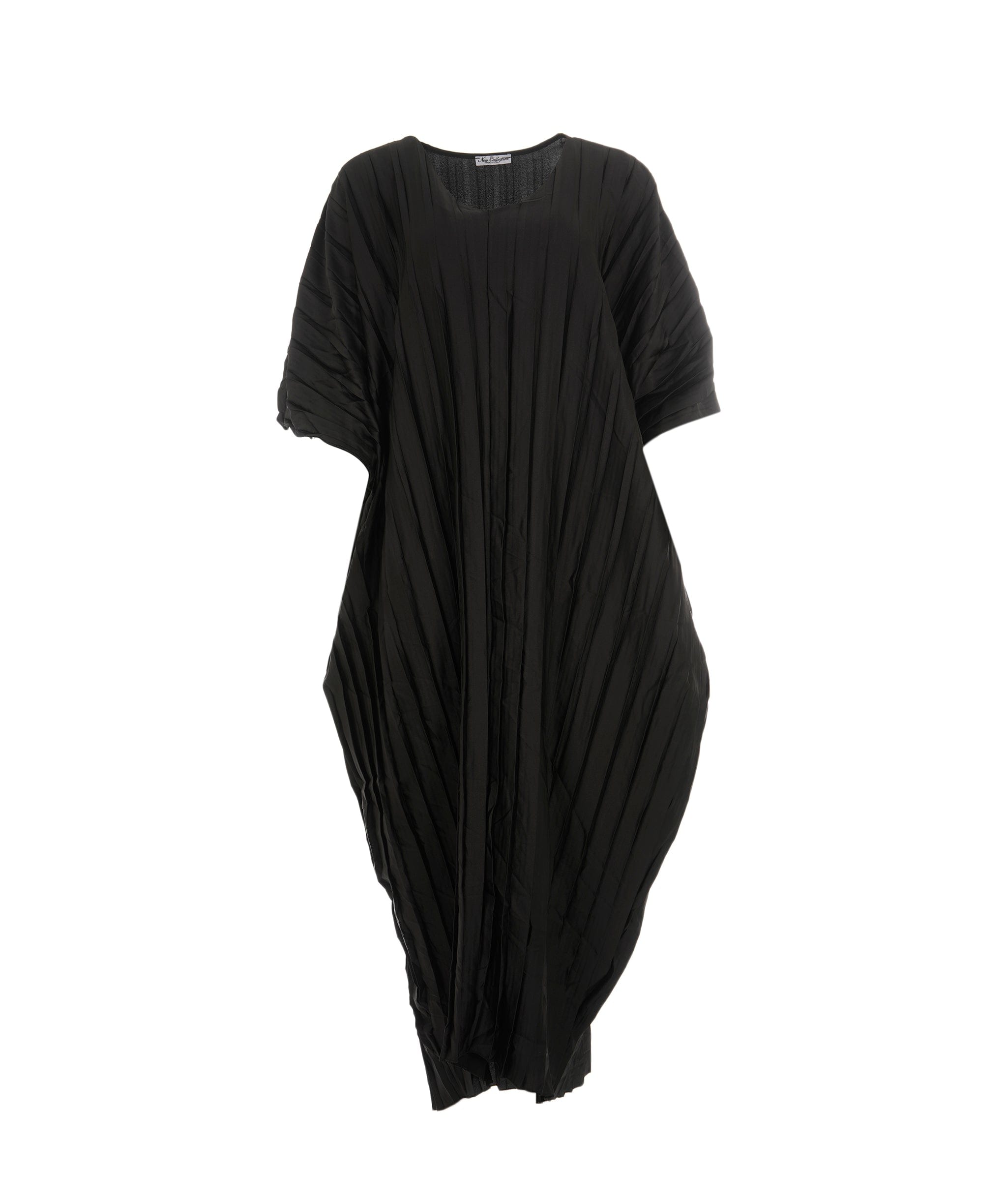 Luxury Promise Satin V-Neck Pleated Kaftan Black (One size UK 8-20) AKL0137