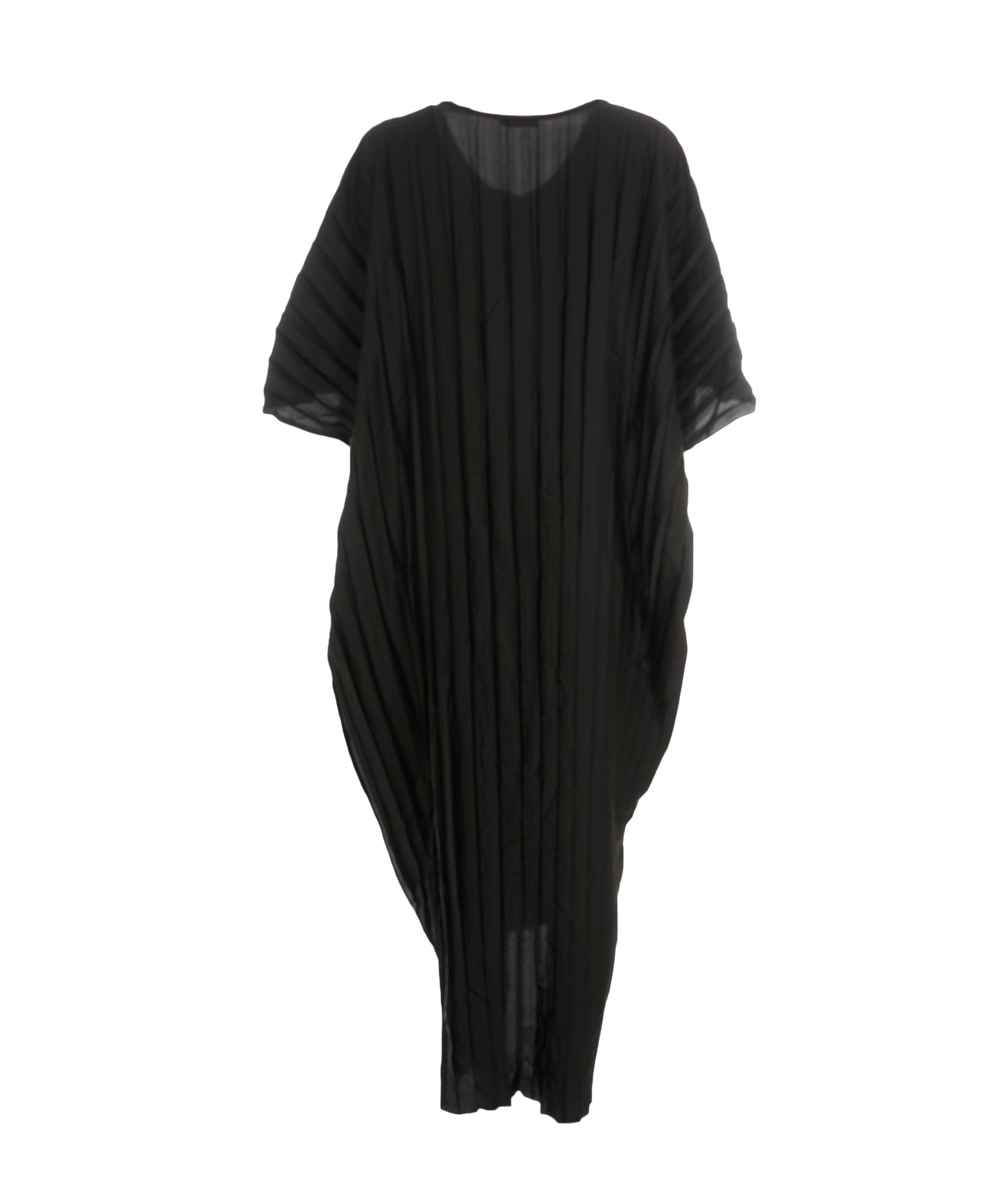 Luxury Promise Satin V-Neck Pleated Kaftan Black (One size UK 8-20) AKL0137