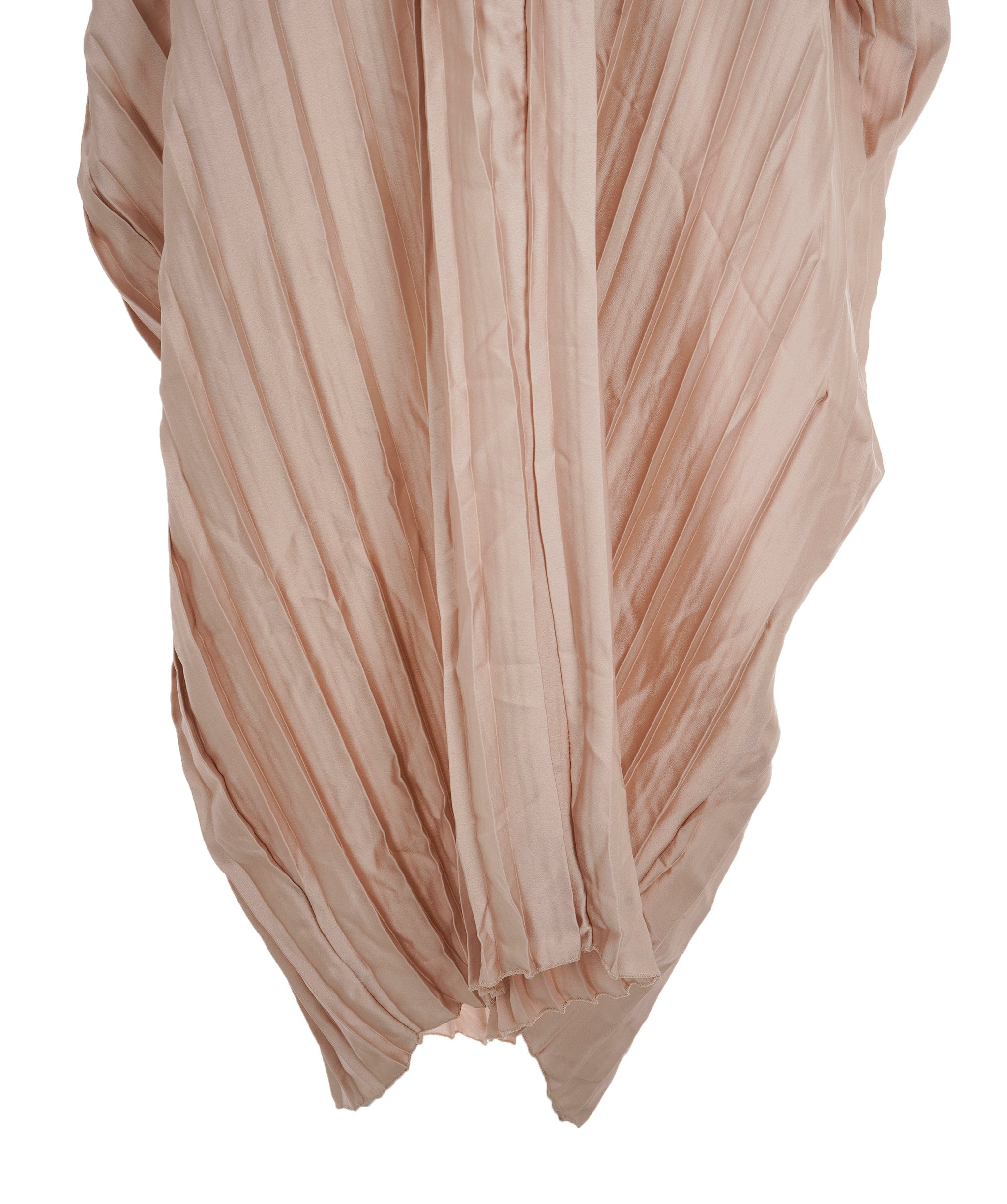 Luxury Promise Satin V-Neck Pleated Kaftan Champagne (One size UK 8-20) AKL0136