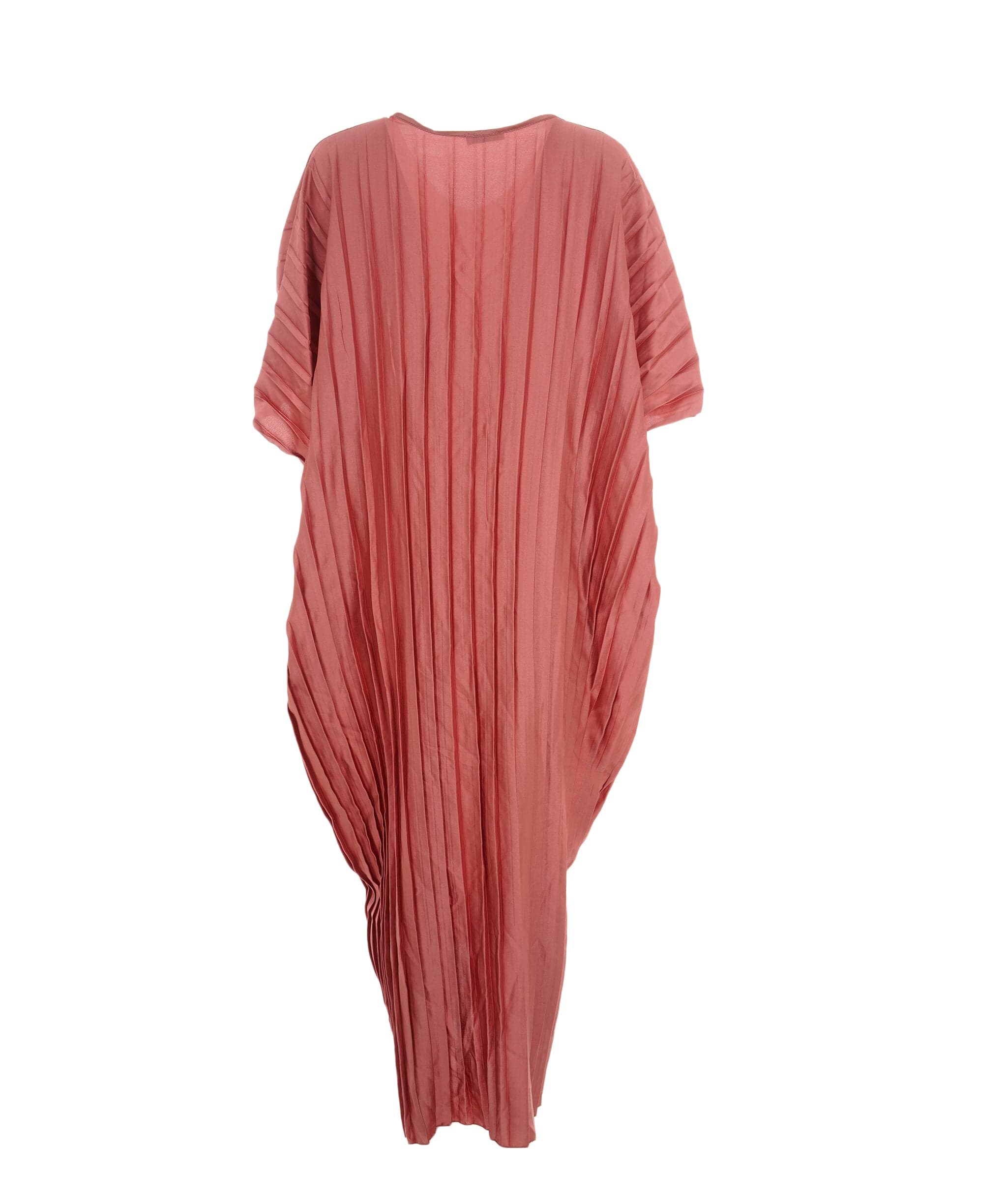 Luxury Promise Satin V-Neck Pleated Kaftan Dusky pink (One size UK 8-20)AKL0139