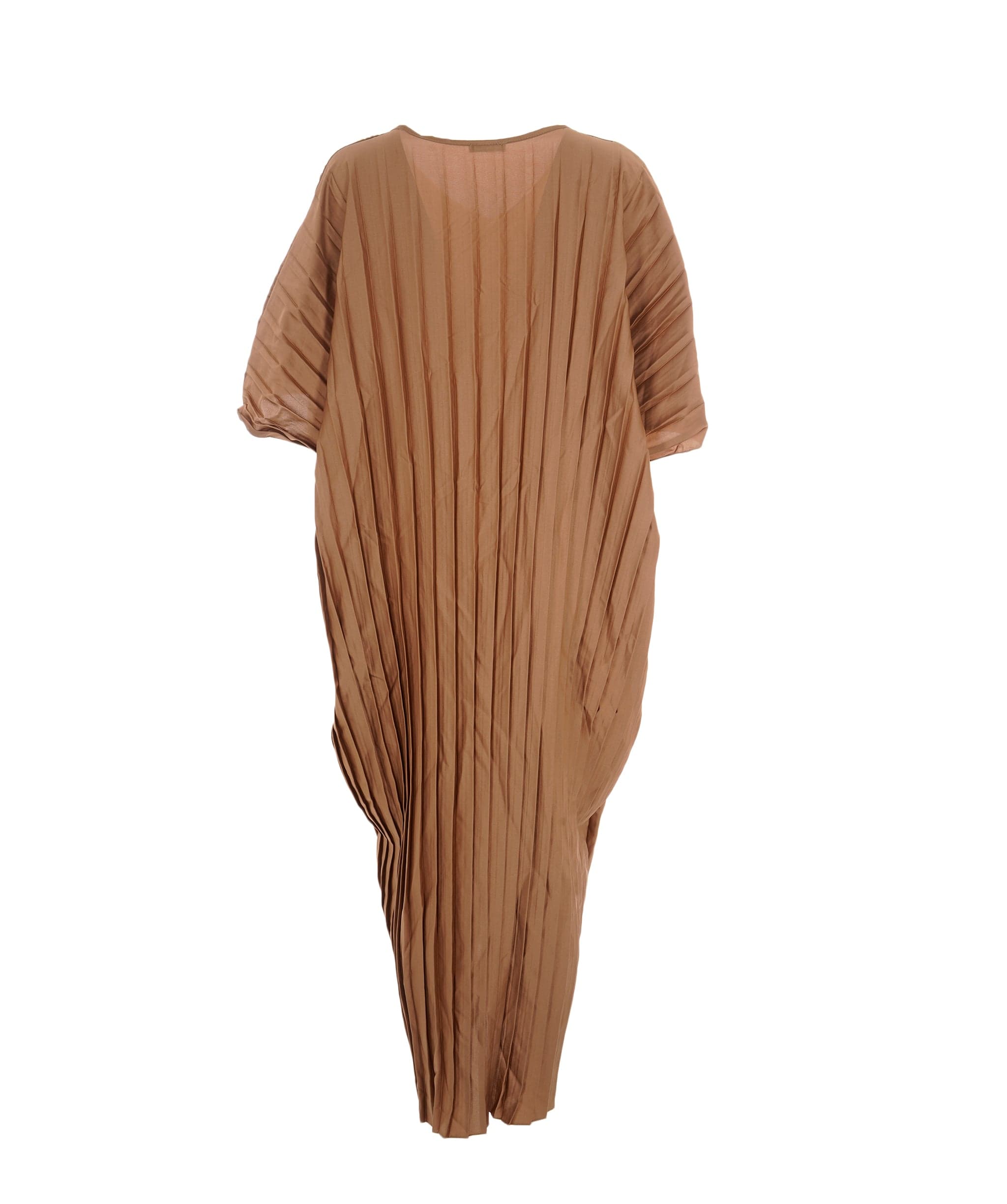 Luxury Promise Satin V-Neck Pleated Kaftan Gold (One size UK 8-20) AKL0138