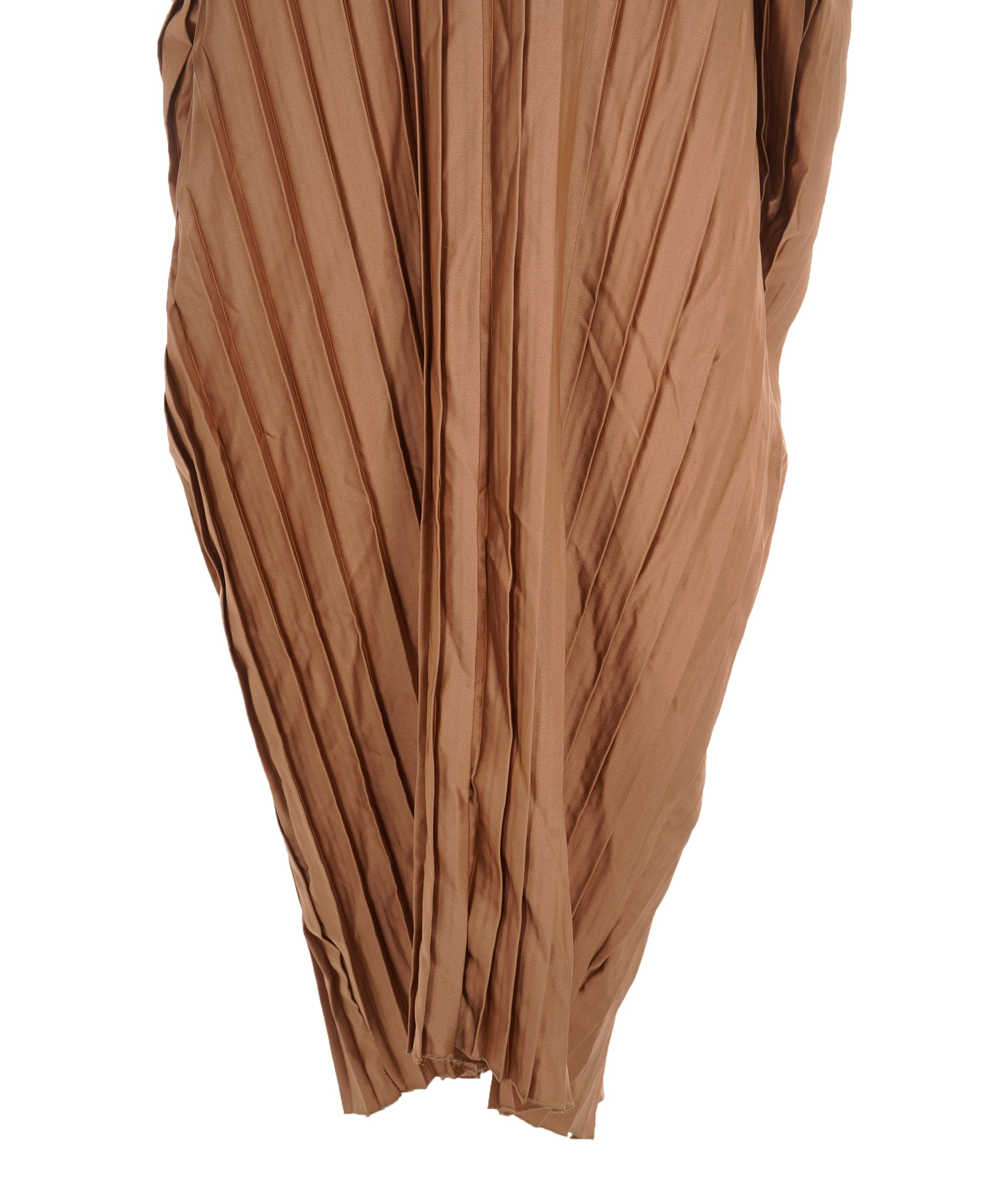 Luxury Promise Satin V-Neck Pleated Kaftan Gold (One size UK 8-20) AKL0138