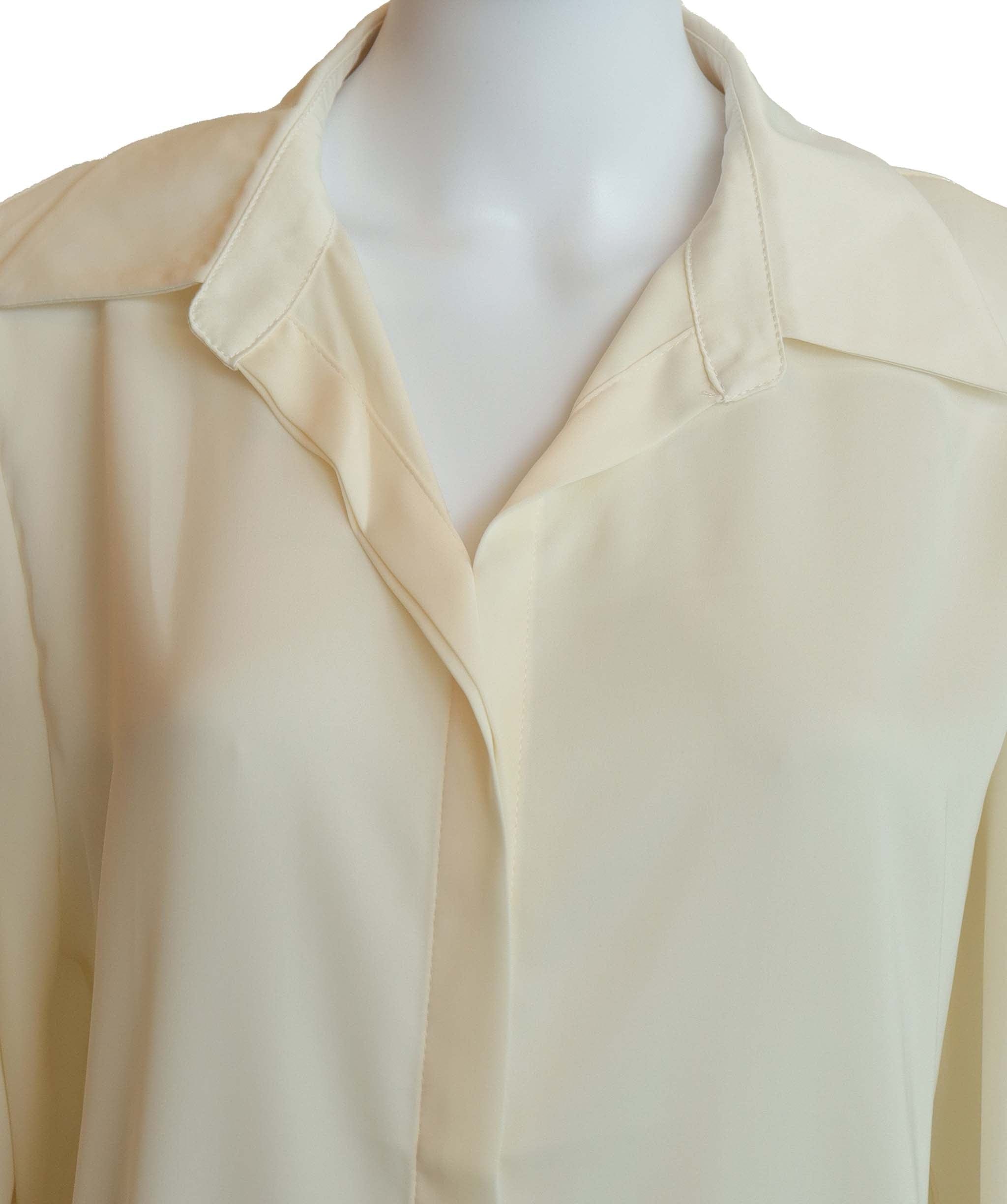 Luxury Promise Shirt Beige Silk AGC2742