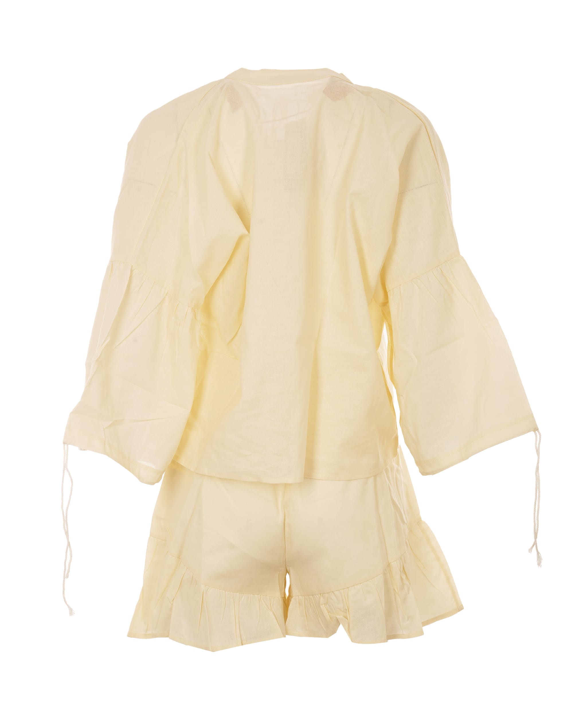 Luxury Promise The Monaco Butter Yellow Linen Short Set M/L ALC4134