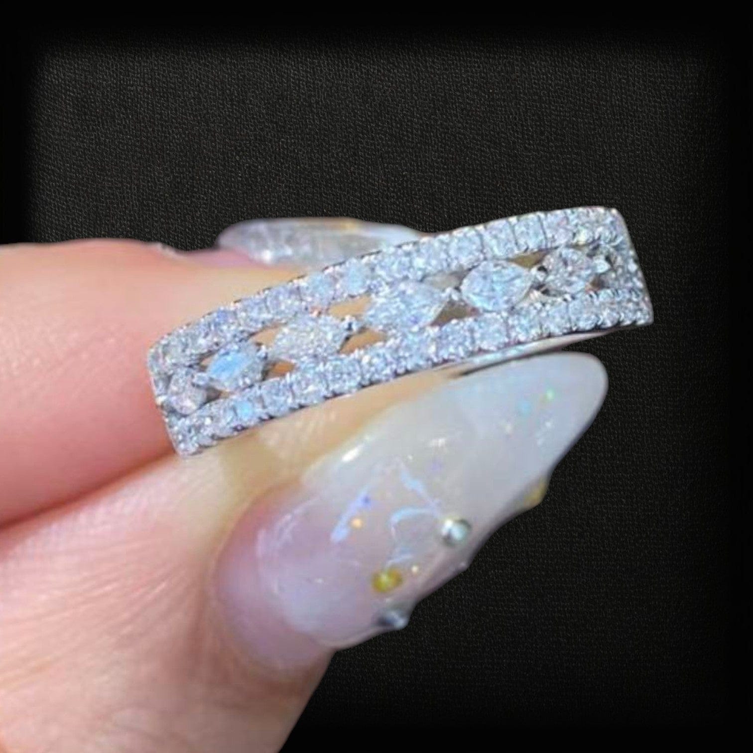 Luxury Promise 0.60ct White Diamond Eternity Ring set in 18K White Gold