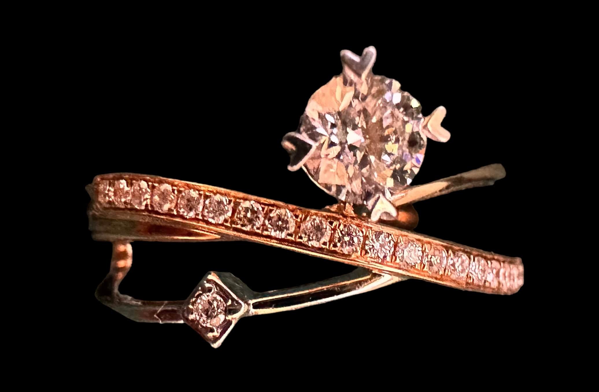 Luxury Promise GIA Certified White Diamond with White Diamonds Inset Ring