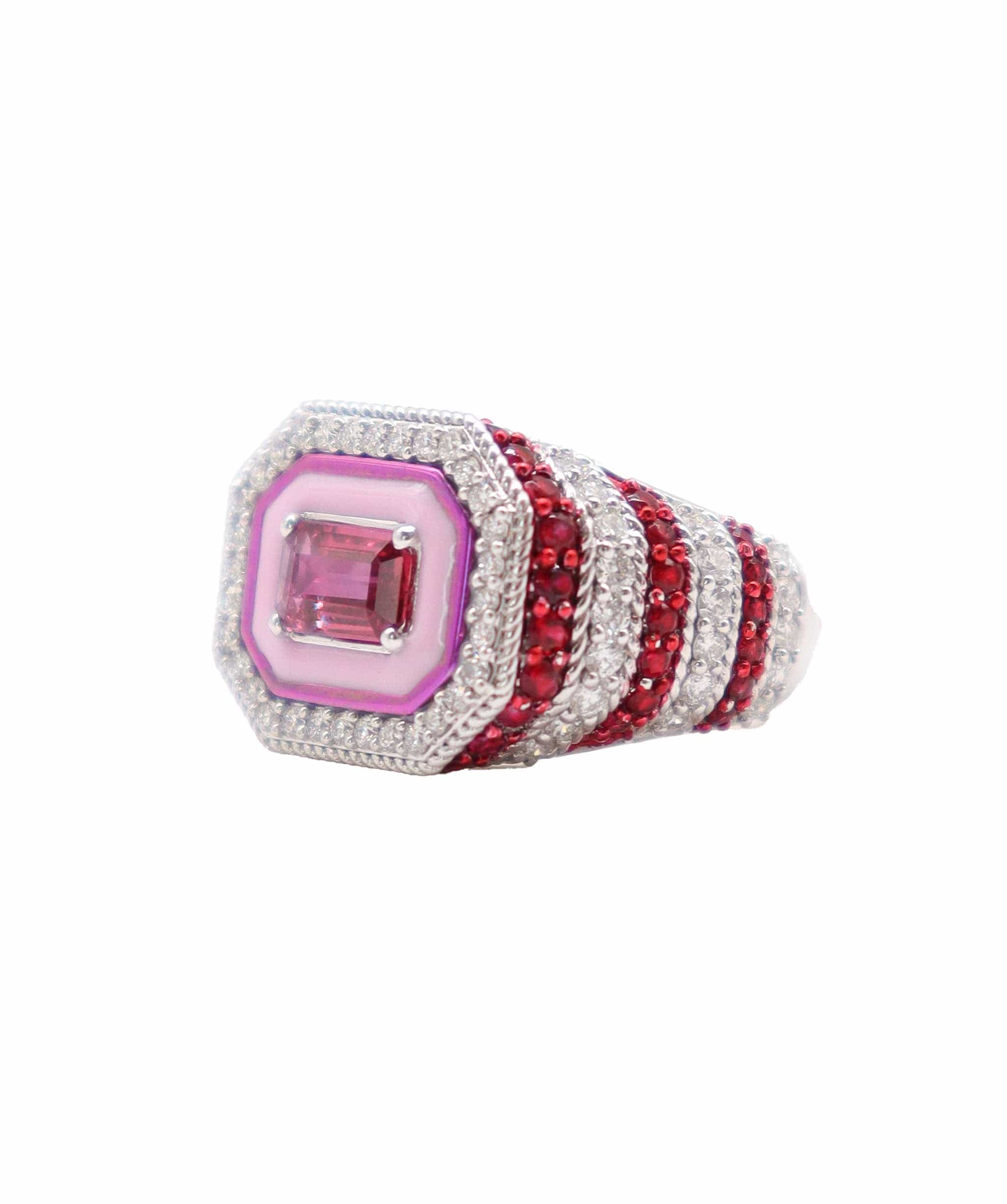 Luxury Promise RING GOLD WT 4.99 DIA WT 0.61 GEM WT 1.48 SIZE EU-43