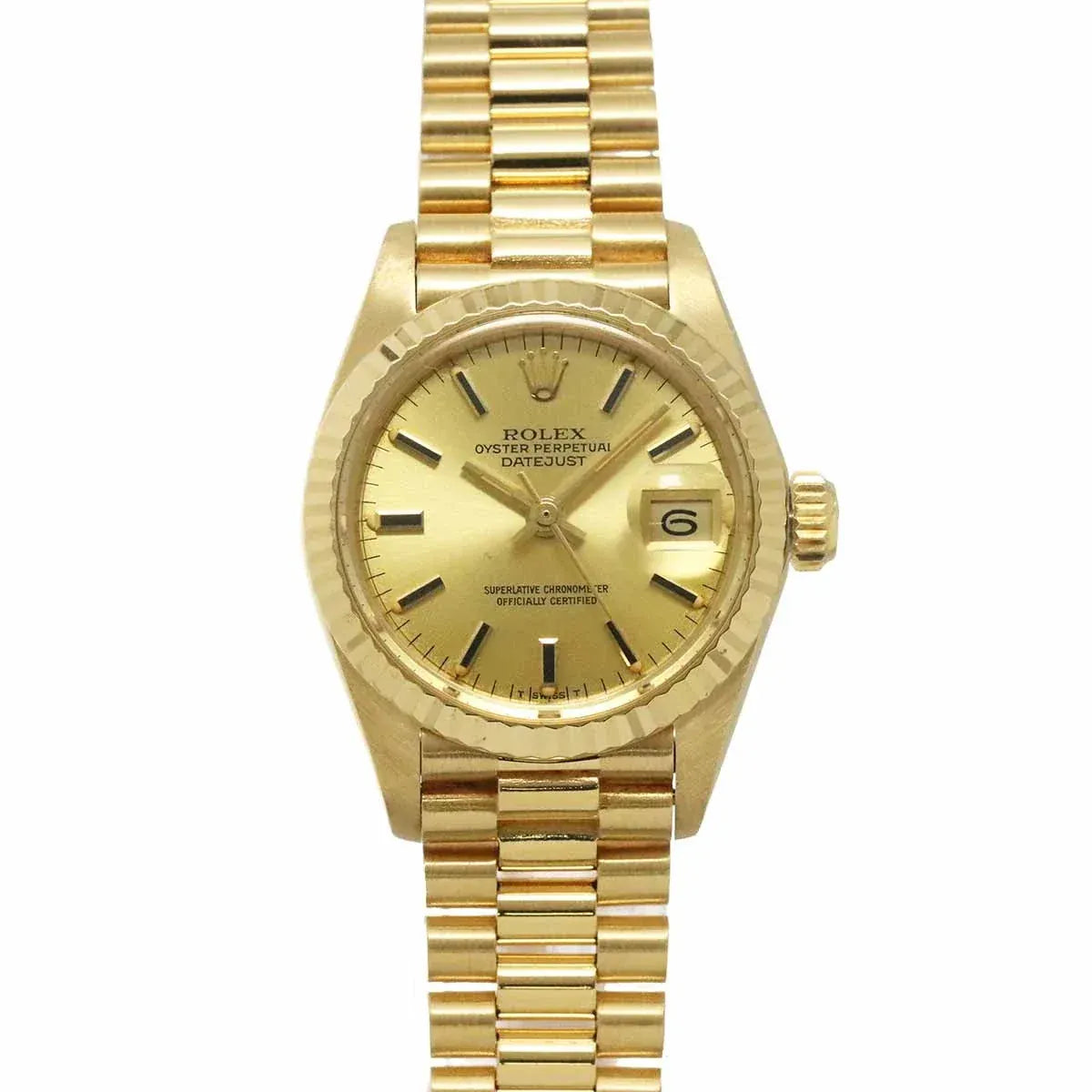 LUXURY PROMISE ROLEX Datejust 6917 Serial 7 750 YG Gold Dial Ladies 90331725