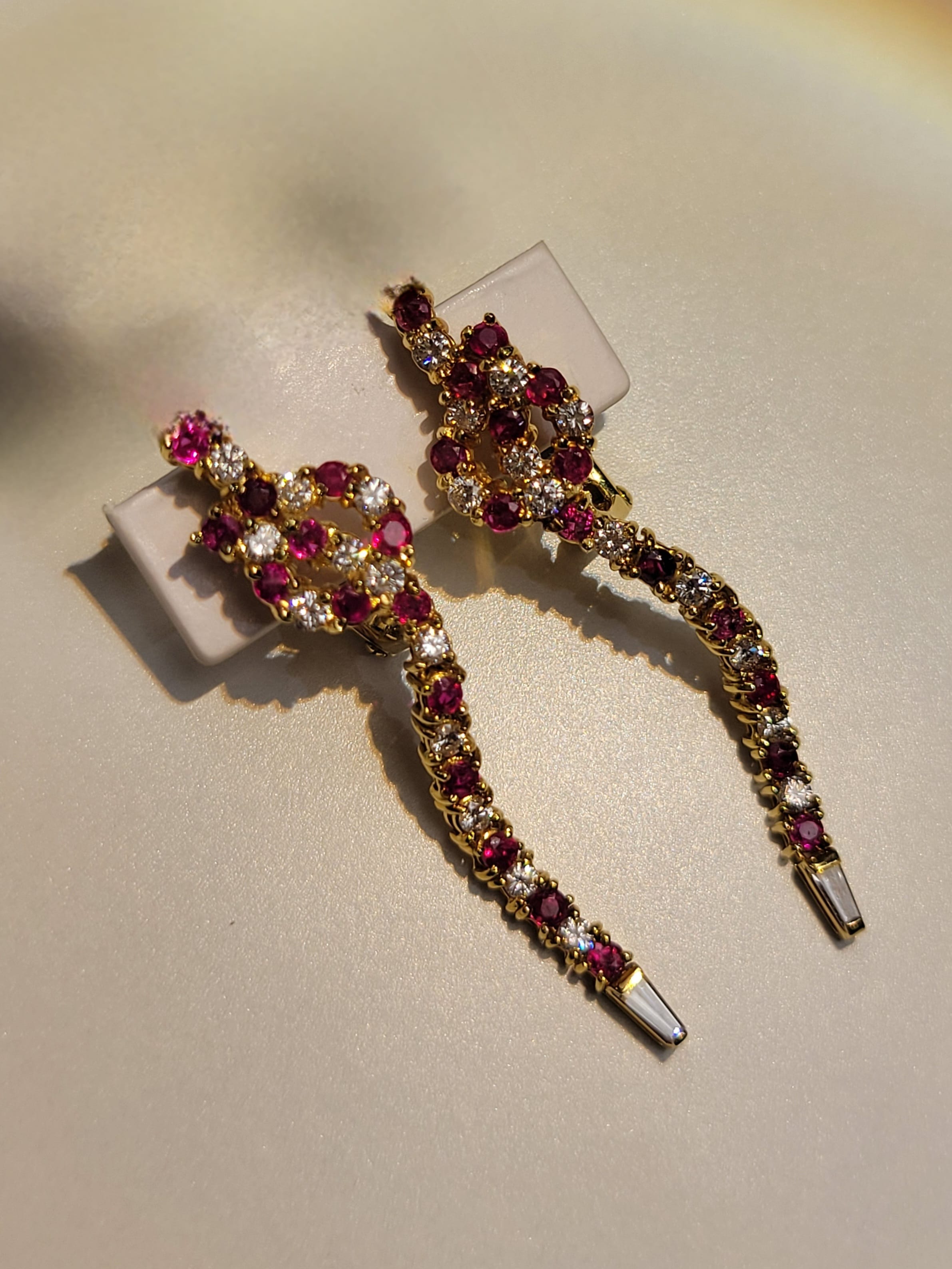 Luxury Promise Ruby Earrings in 18K / R1.77ct / D1.12ct ZNCD JJC0573