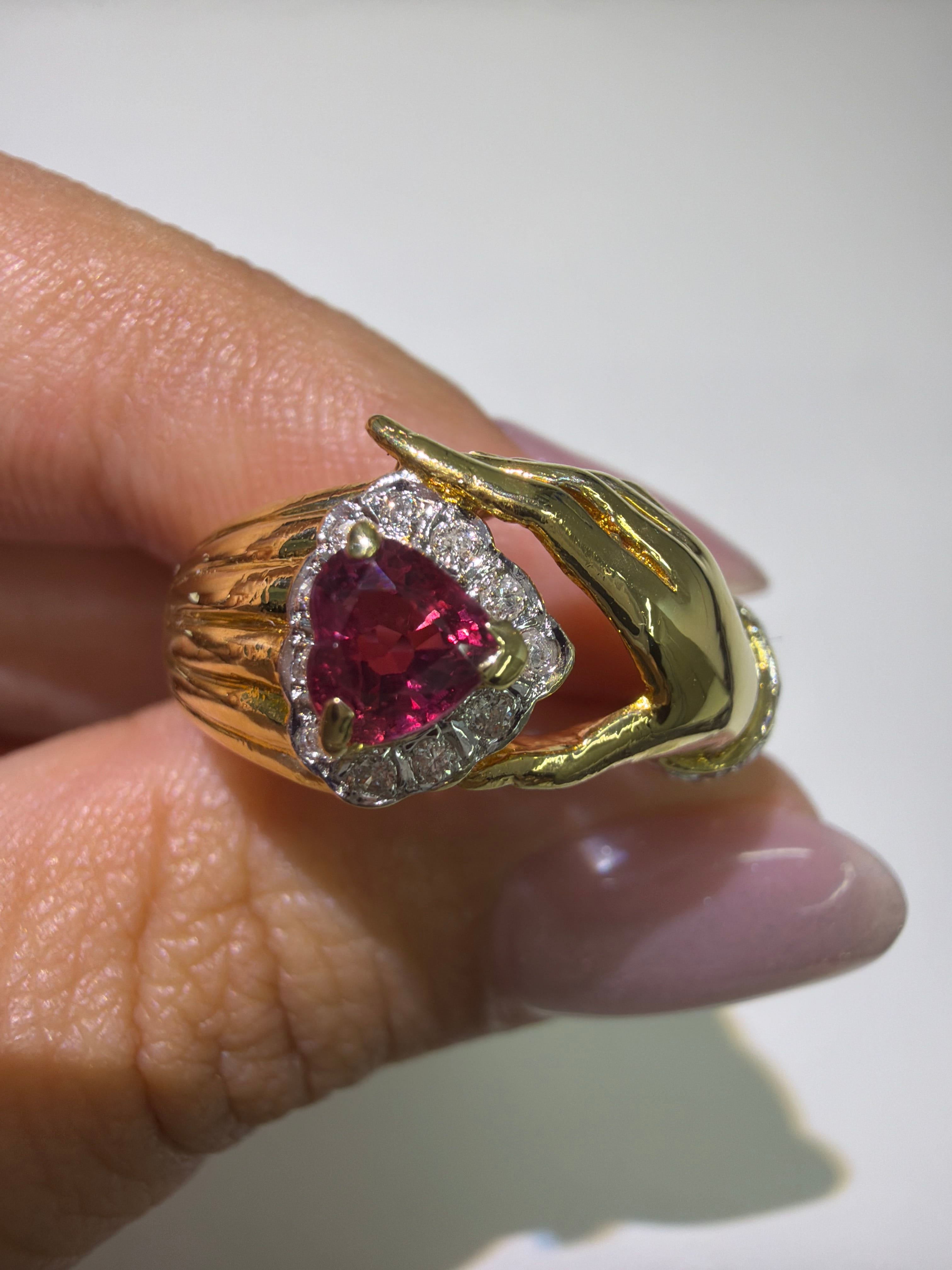Luxury Promise Ruby Ring in 18K / R0.67ct / D0.13ct 6187 JJC0675