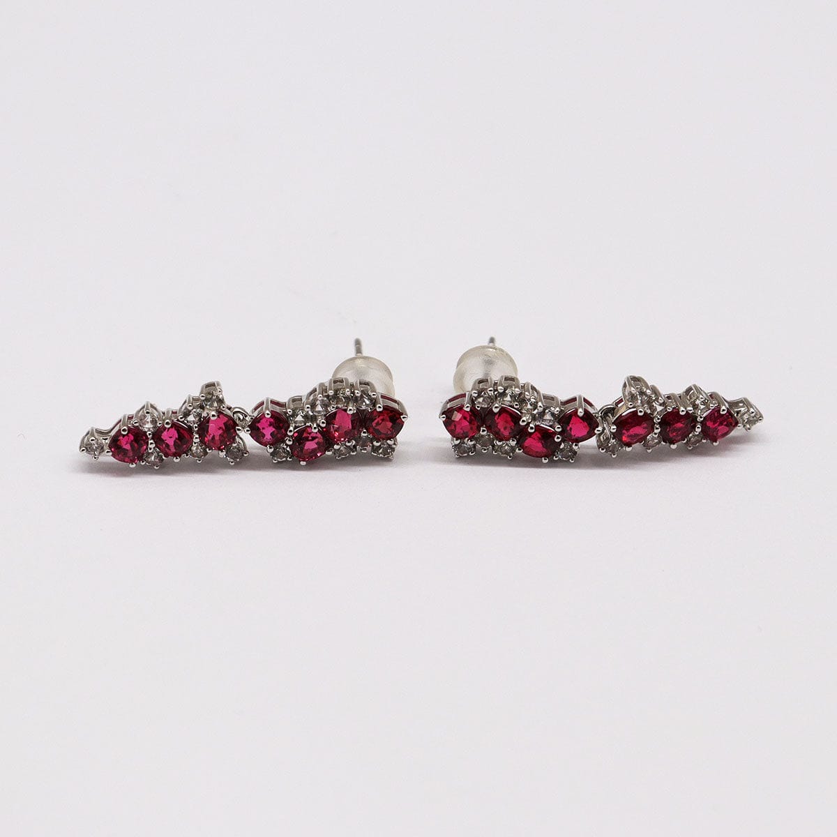 Luxury Promise Sandy's jedi red climber earrings WG AVCHK316