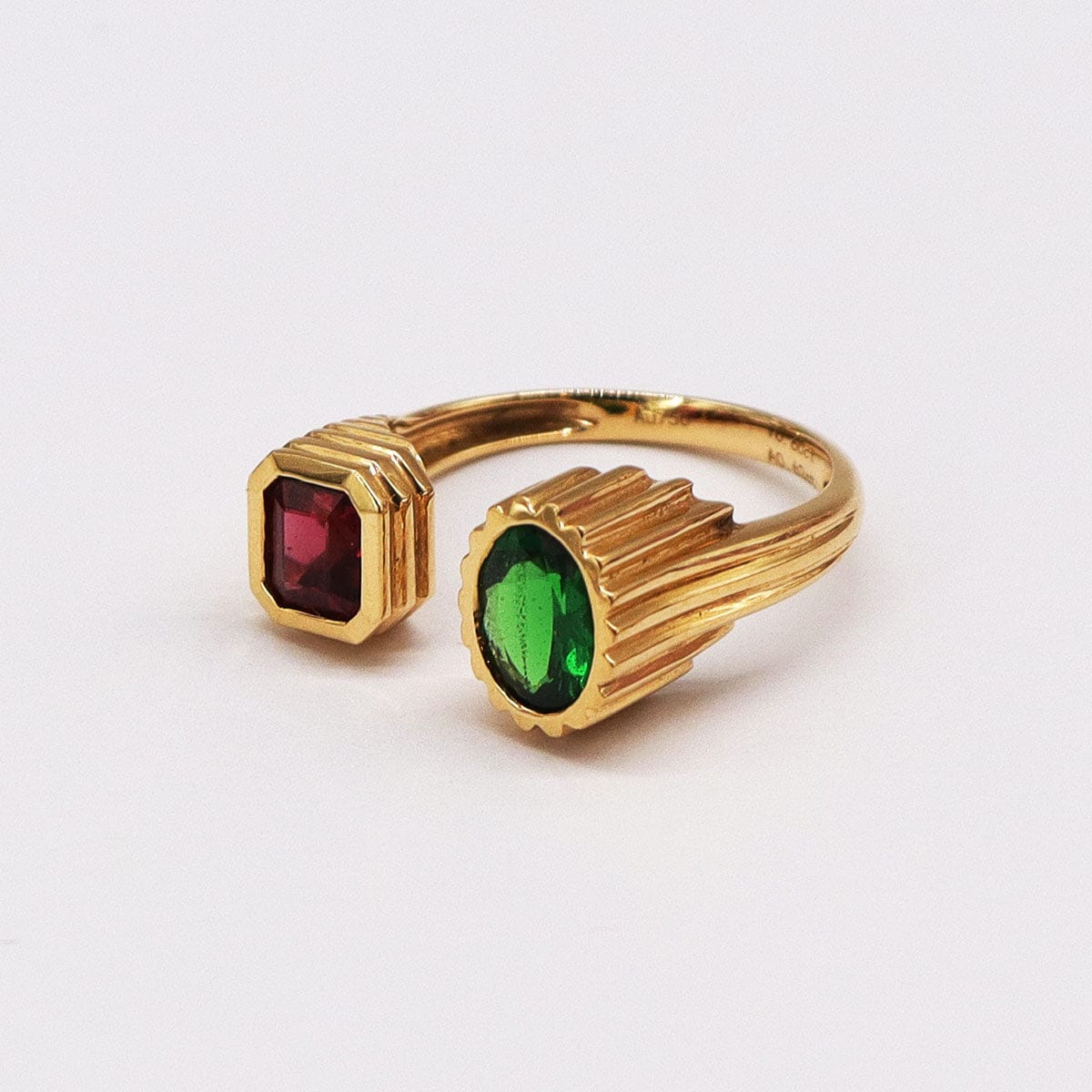 Luxury Promise Sandy's tsavorite/ spinel duo ring AVCHK325