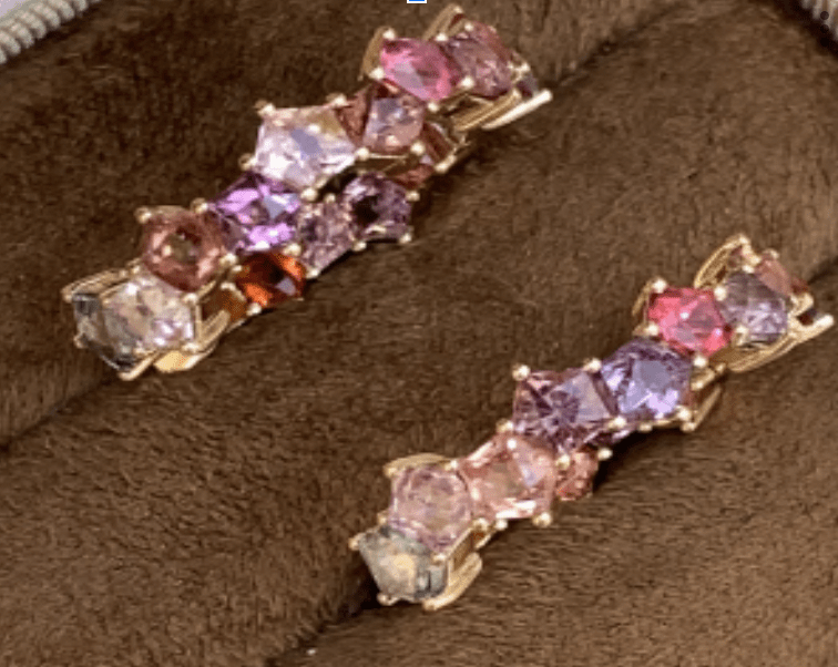 Luxury Promise SANDY SHOOTING STAR HOOP EARRINGS K18 RG AVCHK339