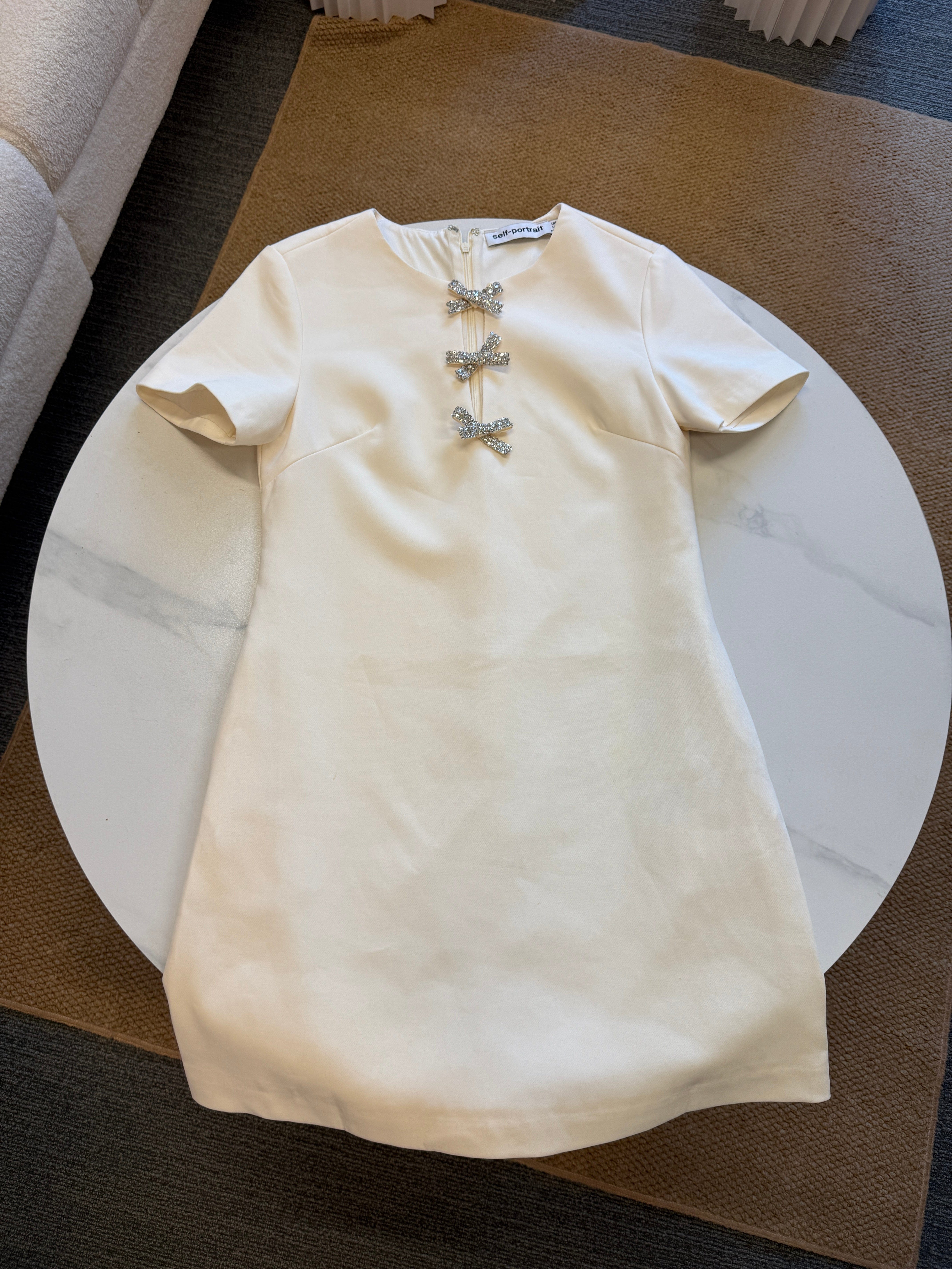 Luxury Promise Self-portrait mini white dress size UK 6