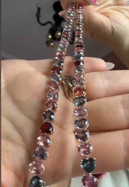 Luxury Promise SEN BY SANDY RAINBOW POWERPUFF GIRL HEART NECKLACE AVCHK377