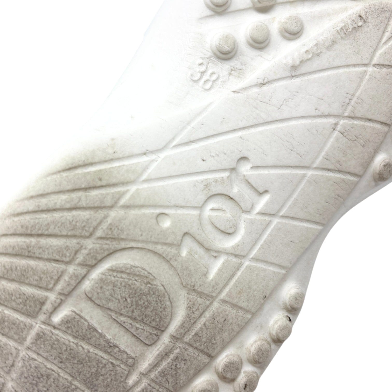 Luxury Promise Christian Dior Vintage CD Logo Surf Chick Beach Sandals #38 White Blue Rubber