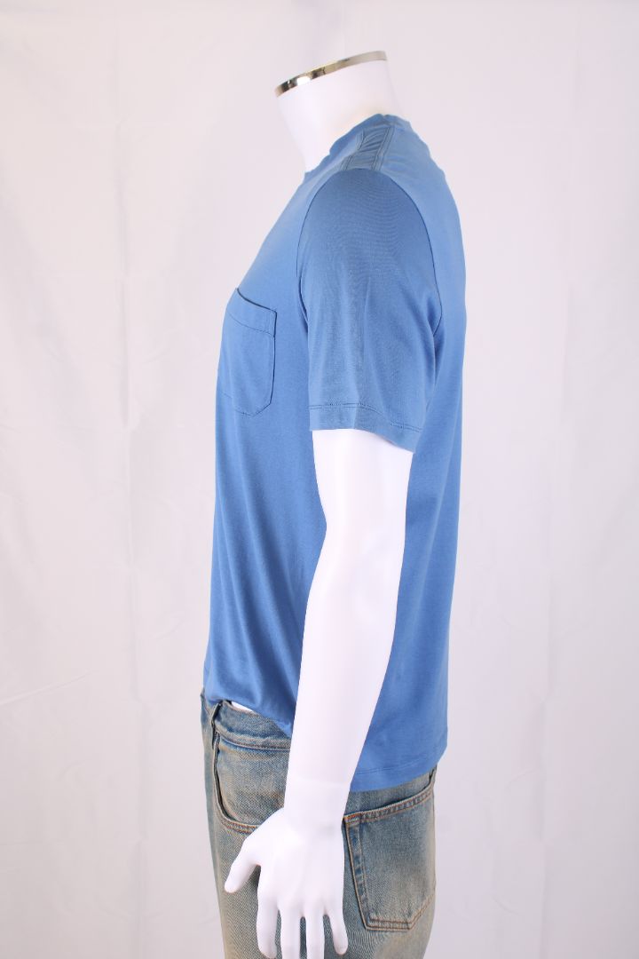 LUXURY PROMISE Hermes S/S Pocket T-Shirt Blue M