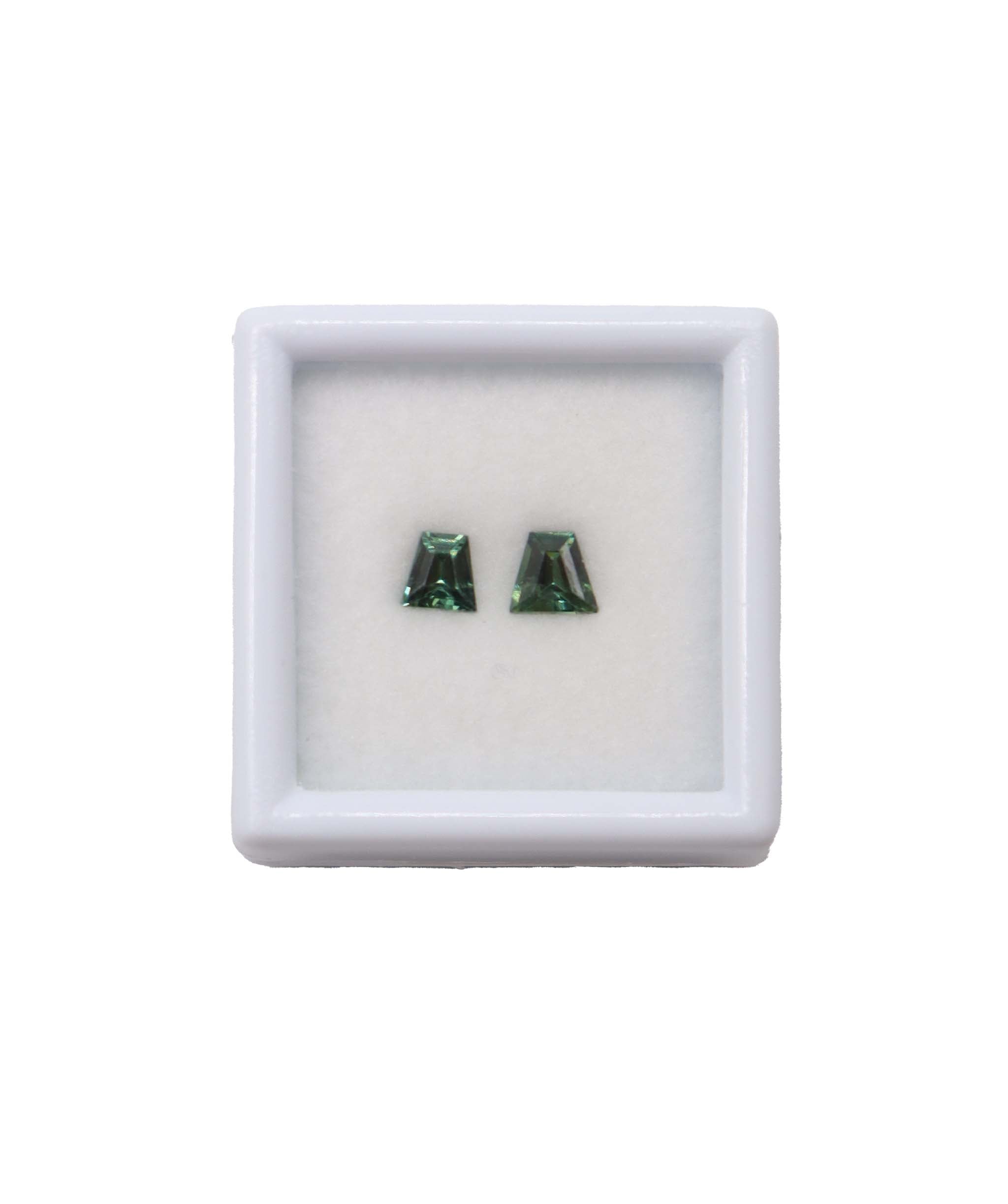 Luxury Promise TEAL SAPPHIRE ( PAIR ) NATURAL UNHEATED 0.66 MS 18733/12 MS 18733/12