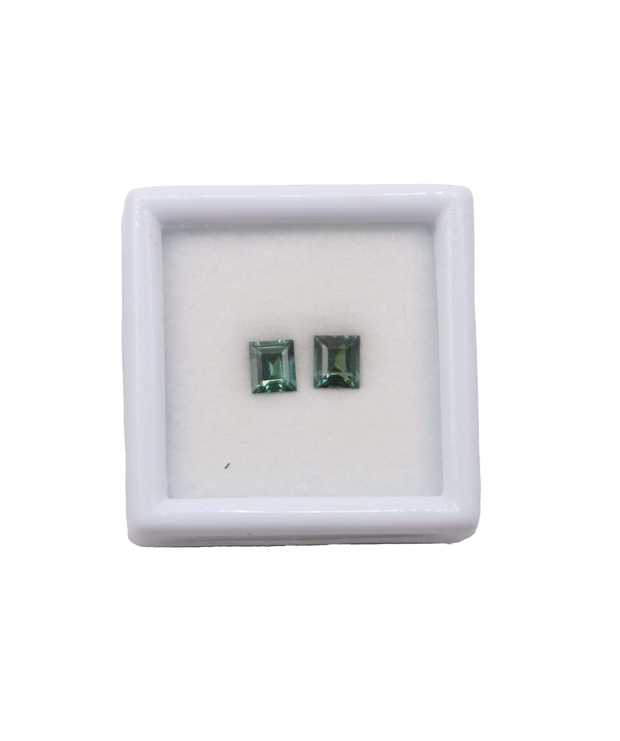 Luxury Promise TEAL SAPPHIRE ( PAIR ) NATURAL UNHEATED 0.77 MS 18733/36 MS 18733/36