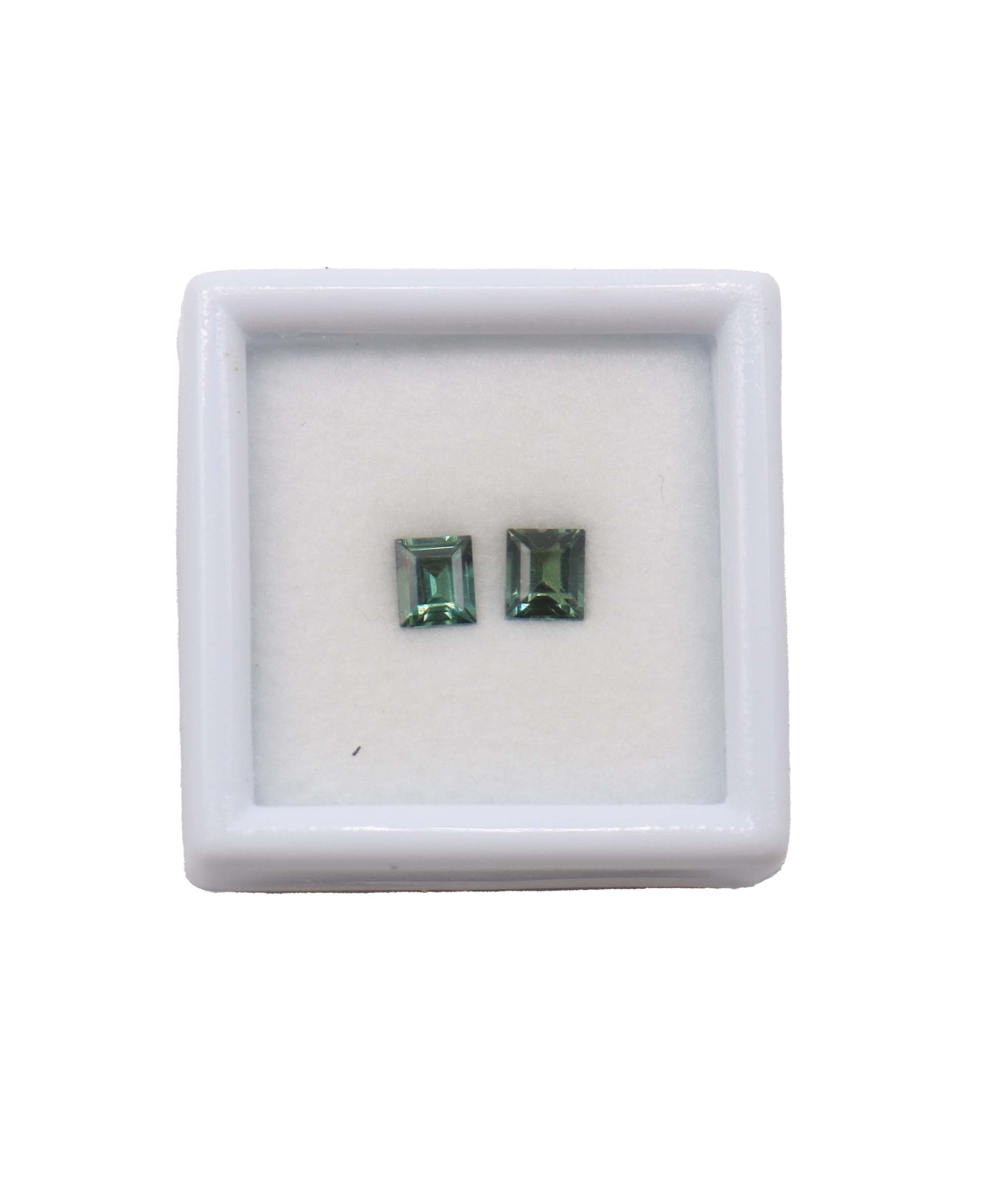 Luxury Promise TEAL SAPPHIRE ( PAIR ) NATURAL UNHEATED 0.77 MS 18733/36 MS 18733/36