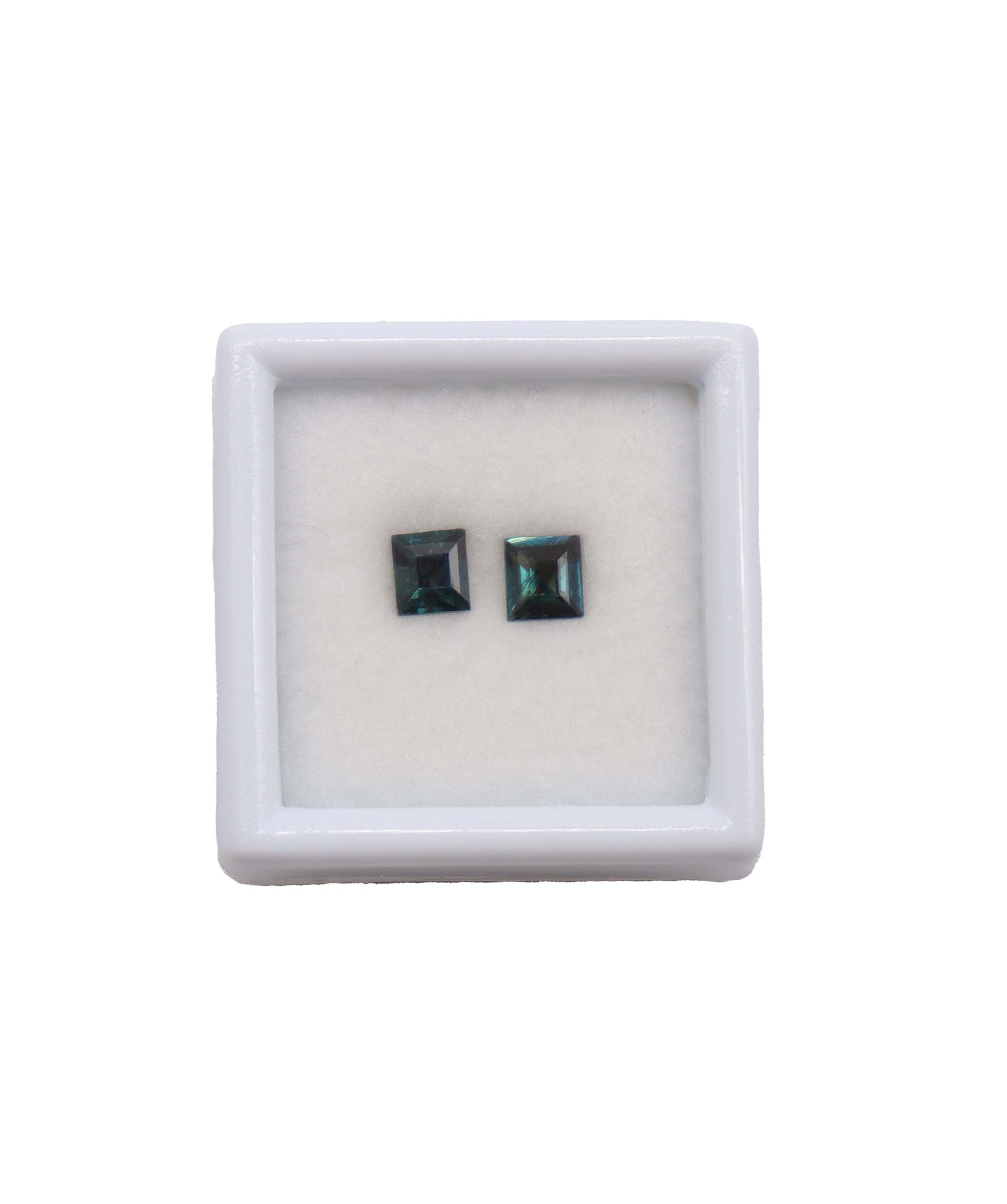 Luxury Promise TEAL SAPPHIRE ( PAIR ) NATURAL UNHEATED 0.92 MS 18733/31 MS 18733/31