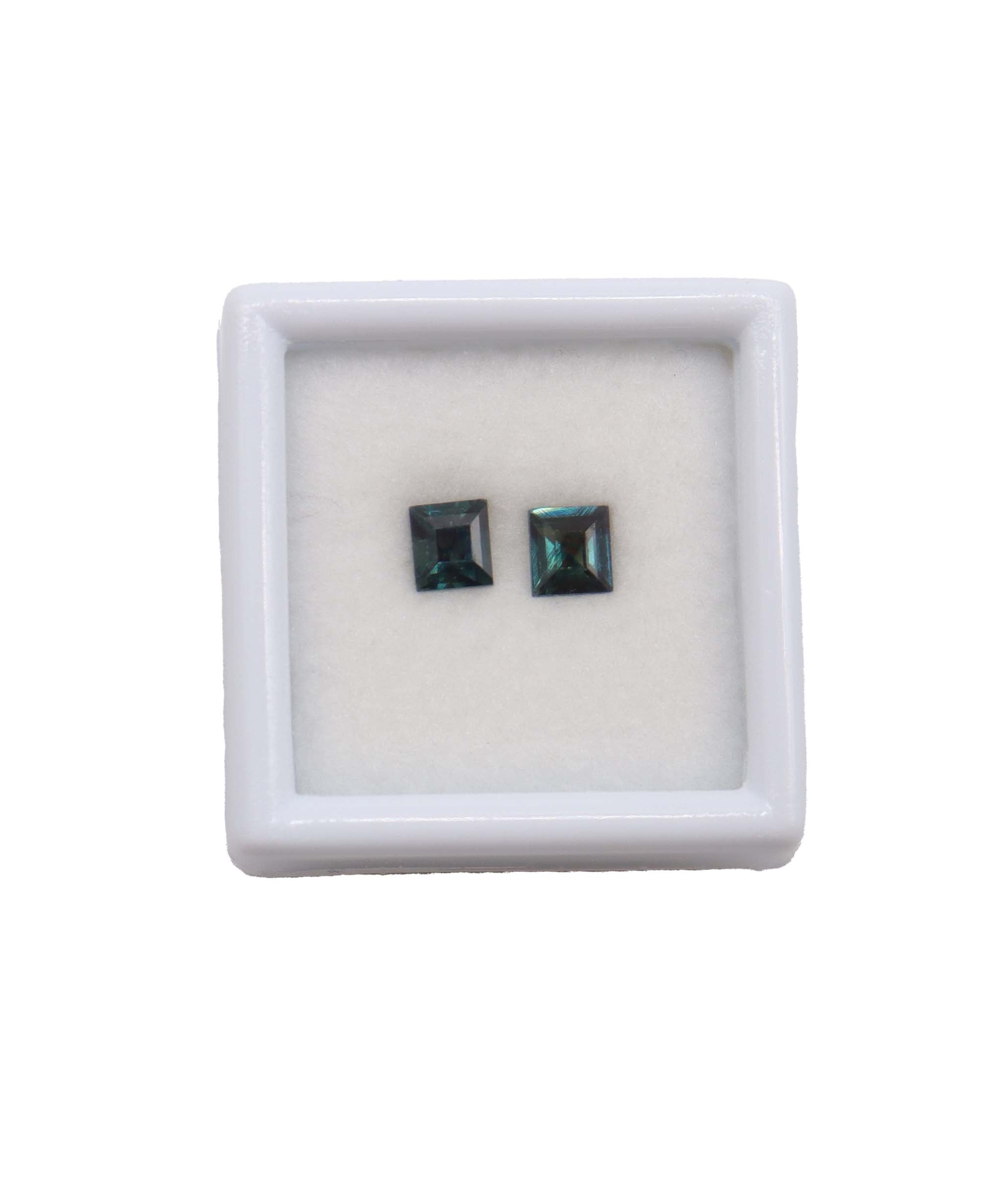 Luxury Promise TEAL SAPPHIRE ( PAIR ) NATURAL UNHEATED 0.92 MS 18733/31 MS 18733/31