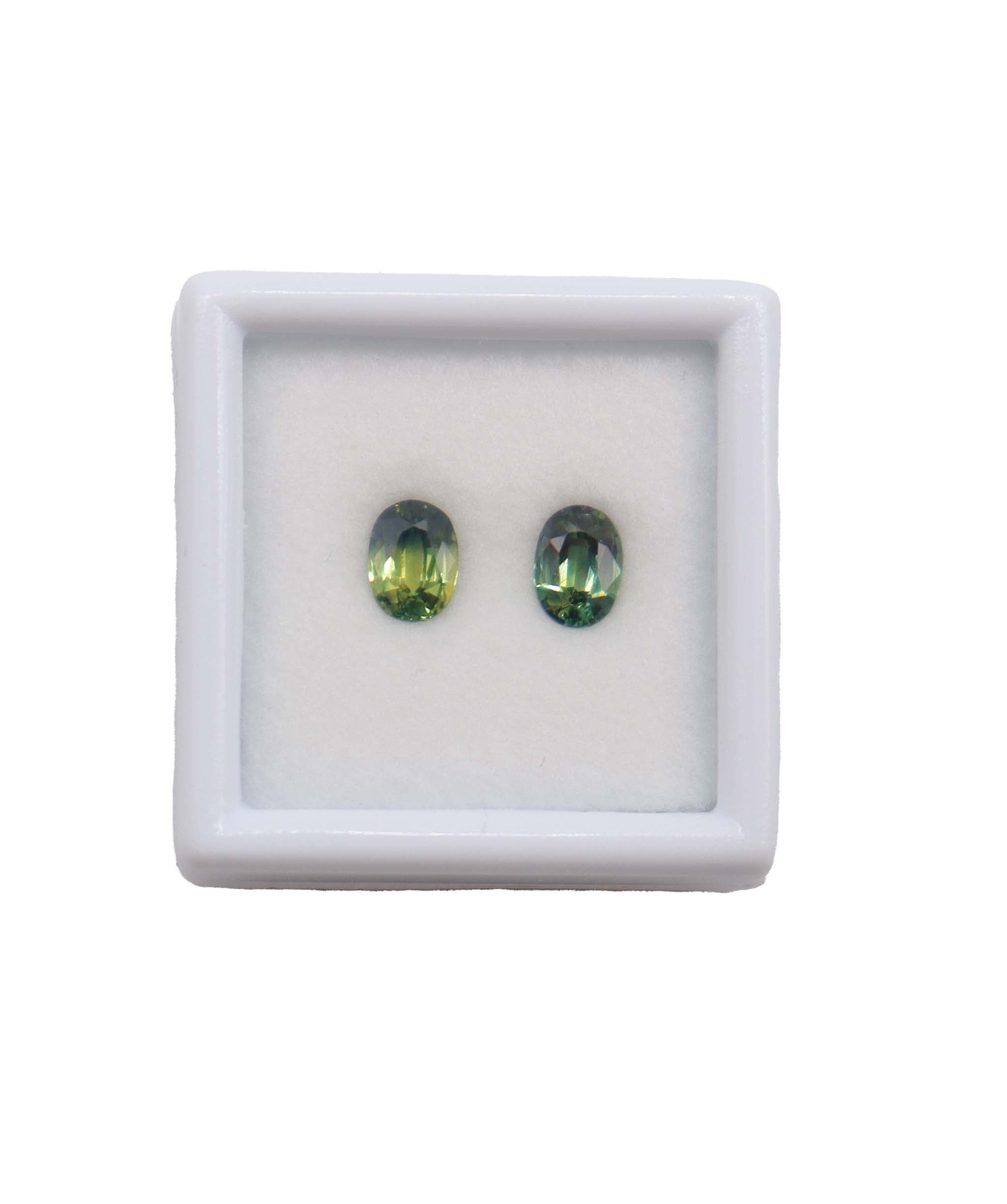 Luxury Promise TEAL SAPPHIRE ( PAIR ) NATURAL UNHEATED 1.04 MS 18725-18/31 MS 18725-18/31