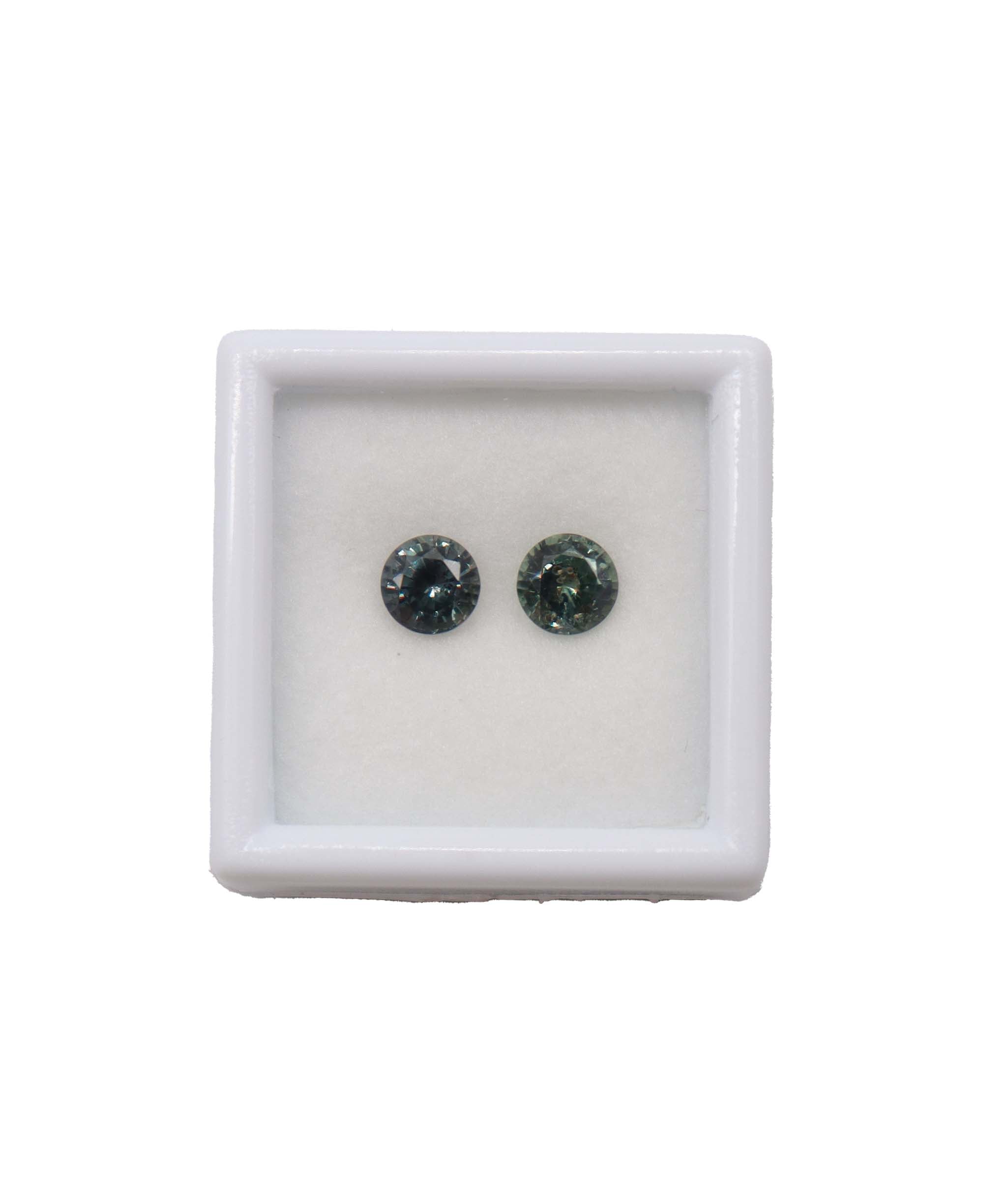 Luxury Promise TEAL SAPPHIRE ( PAIR ) NATURAL UNHEATED 1.3 MS 17866-04 MS 17866-04