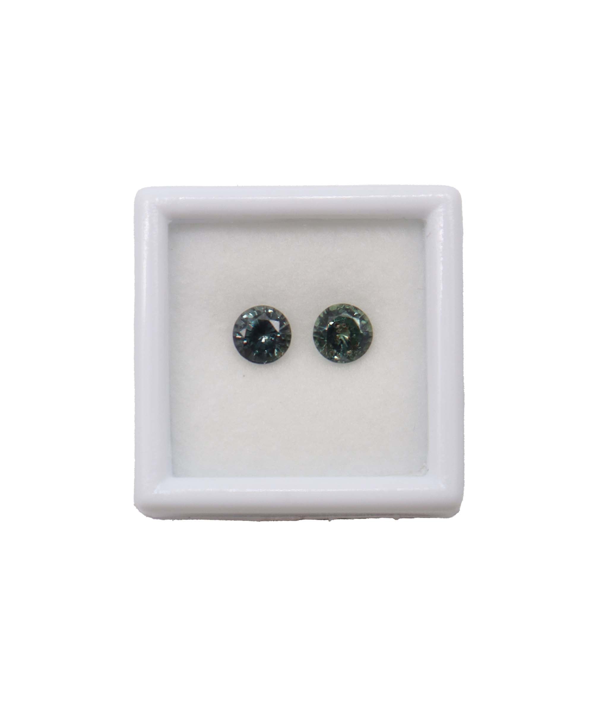 Luxury Promise TEAL SAPPHIRE ( PAIR ) NATURAL UNHEATED 1.3 MS 17866-04 MS 17866-04