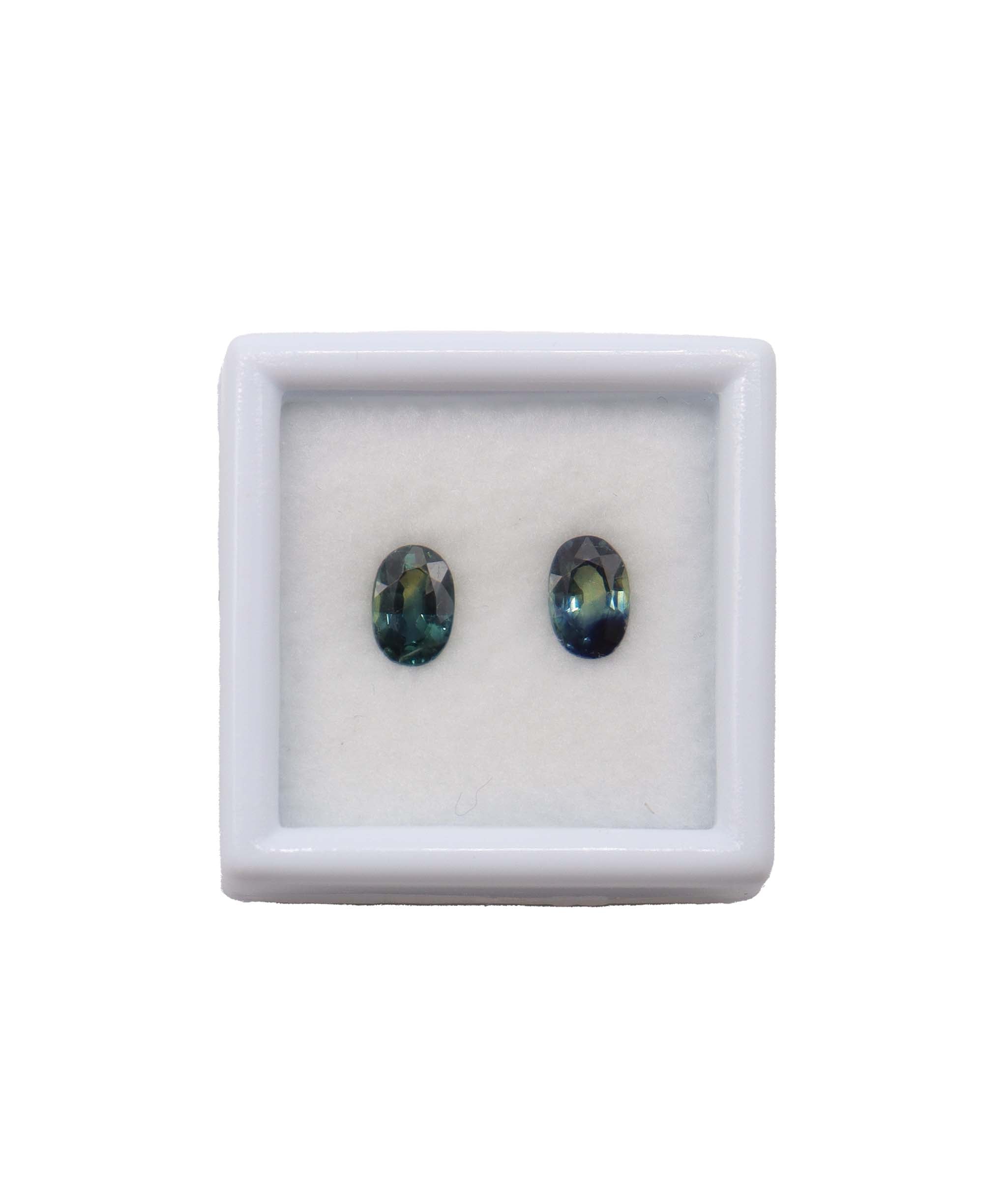 Luxury Promise TEAL SAPPHIRE ( PAIR ) NATURAL UNHEATED 1.31 MS 18725-17/01 MS 18725-17/01