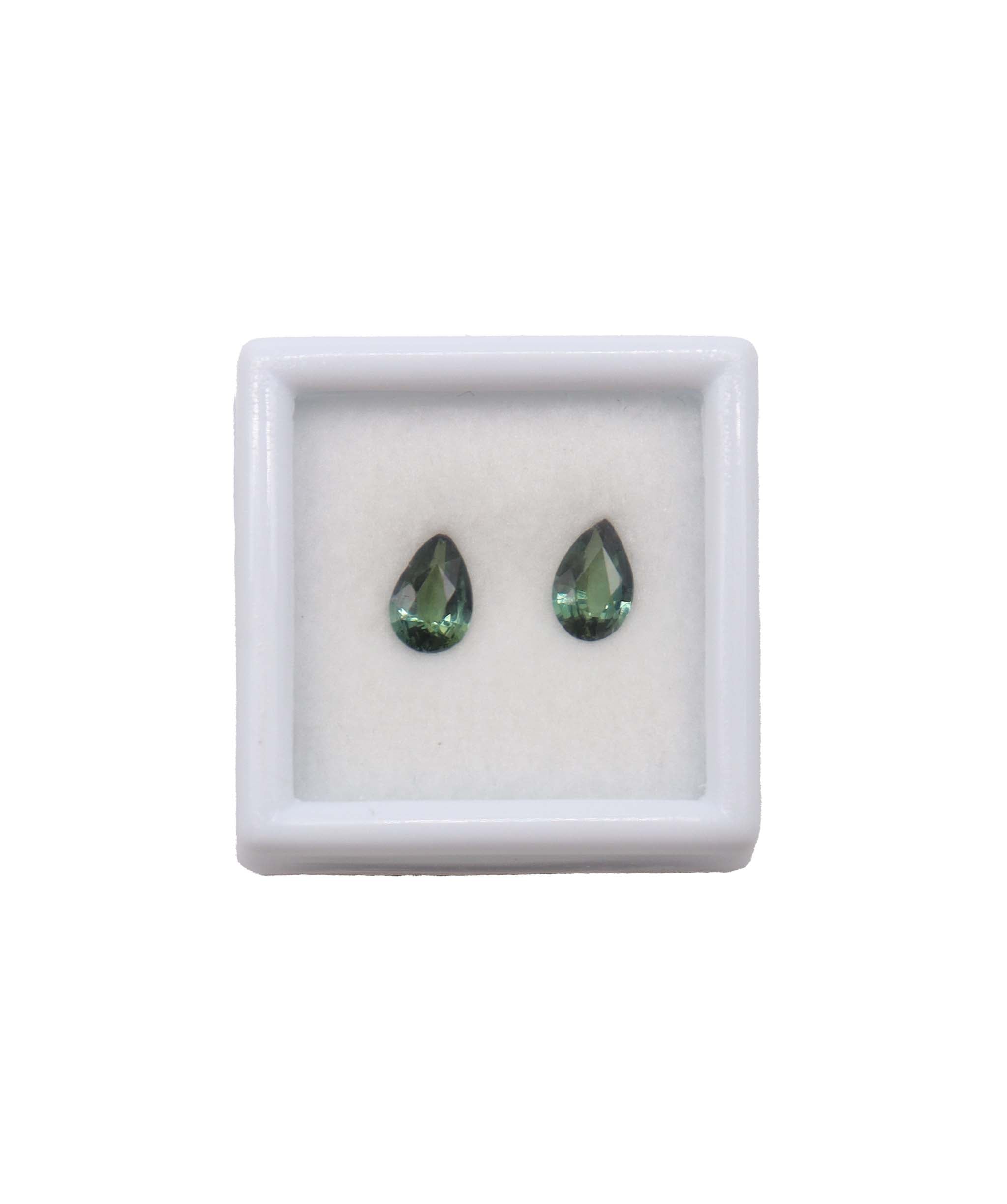 Luxury Promise TEAL SAPPHIRE ( PAIR ) NATURAL UNHEATED 1.7 MS 18733/25 MS 18733/25
