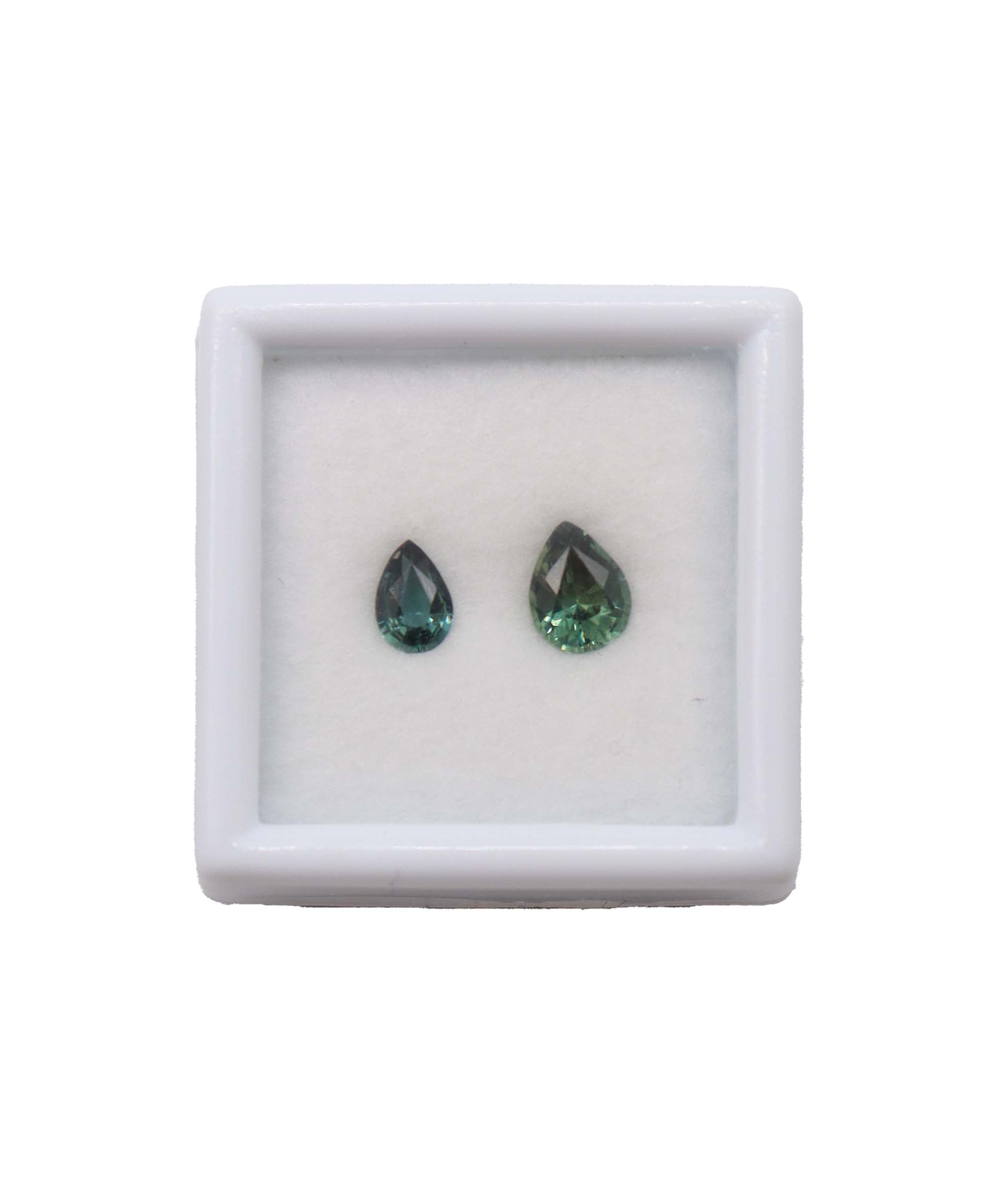 Luxury Promise TEAL SAPPHIRE ( PAIR ) NATURALLY HEATED 0.9 MS 18733/39 MS 18733/39