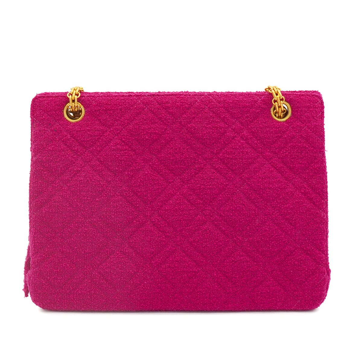 LUXURY PROMISE VINTAGE CHANEL CHAIN SHOULDER BAG PINK TWEED GOLD HARDWARE 90344374