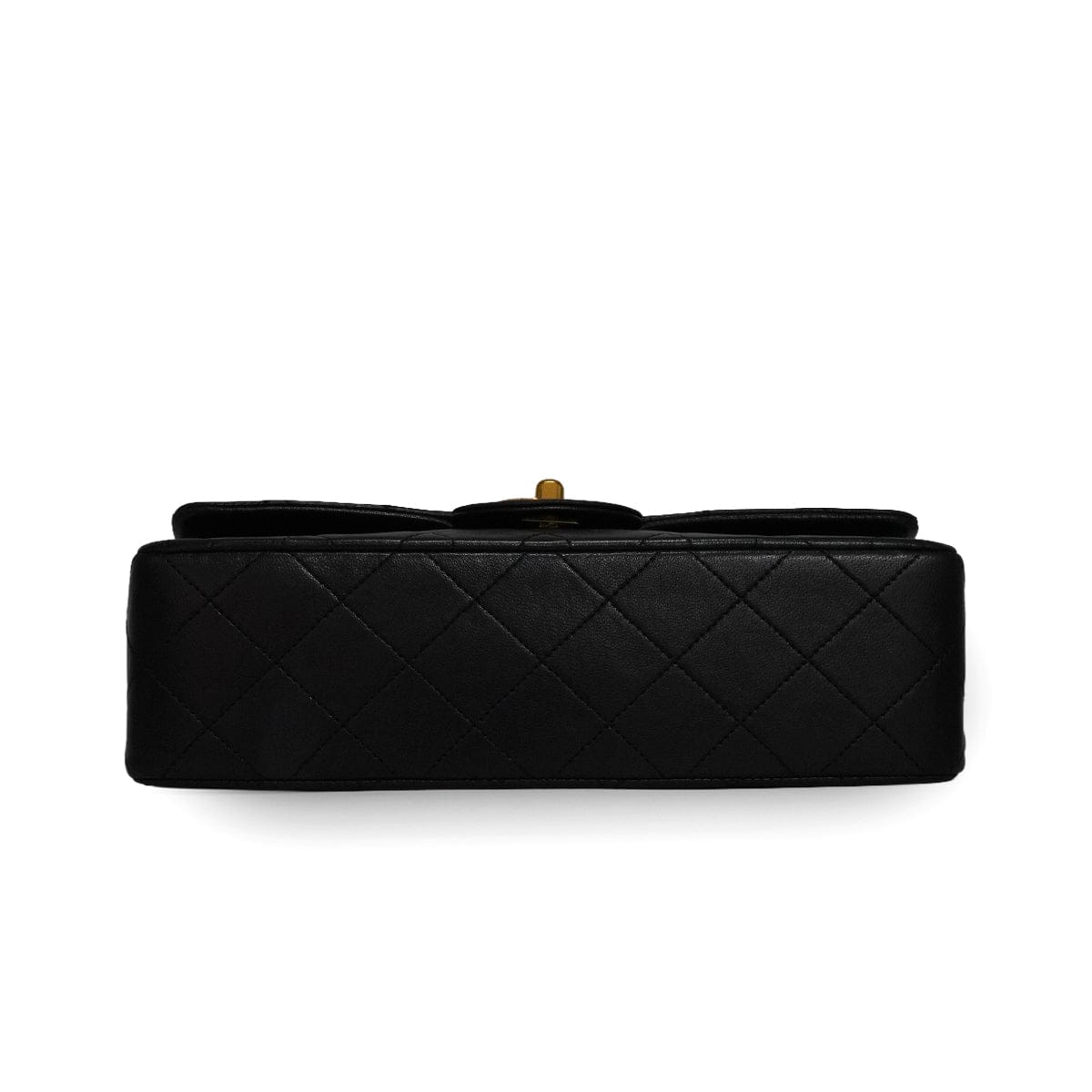 LUXURY PROMISE VINTAGE CHANEL CLASSIC FLAP SMALL CHAIN SHOULDER BAG BLACK LAMB SKIN GOLD HARDWARE 90339651