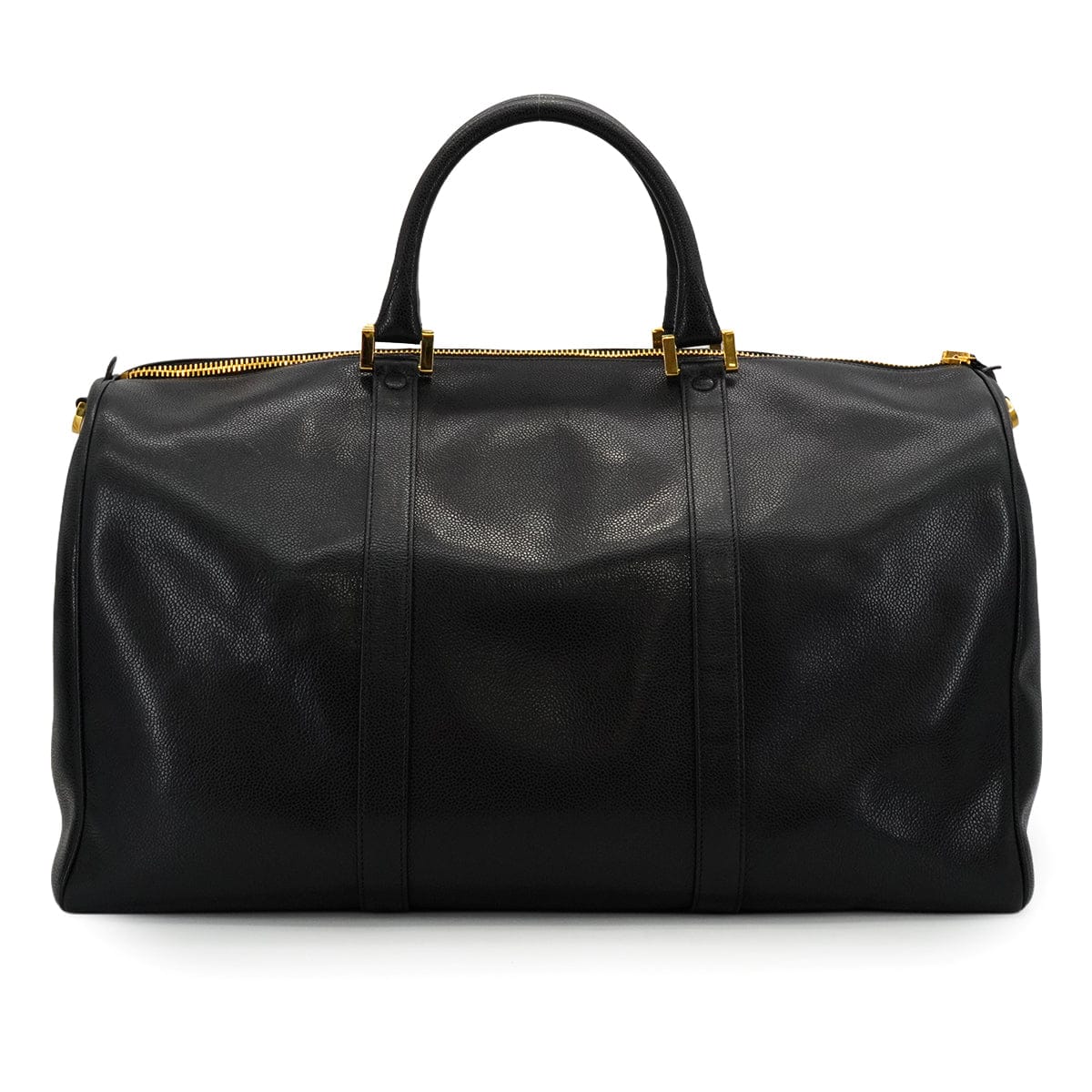 LUXURY PROMISE VINTAGE CHANEL COCOMARK HAND SHOULDER BOSTON BAG BLACK CAVIAR SKIN GOLD HARDWARE 90341881
