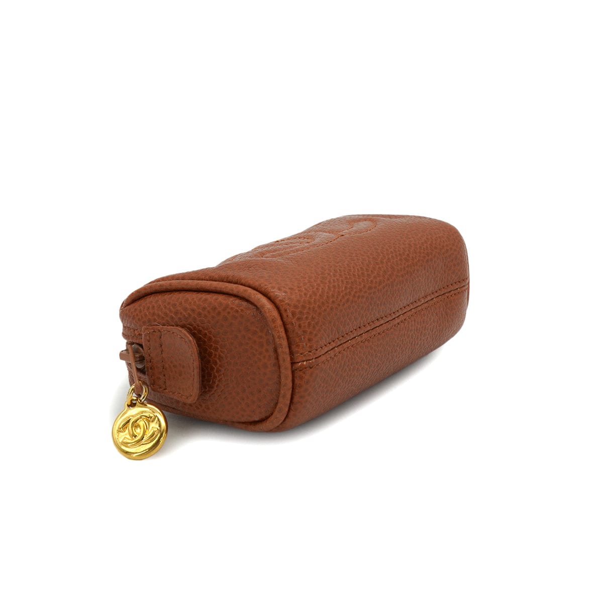 Luxury Promise VINTAGE CHANEL COCOMARK MINI POUCH BROWN CAVIAR SKIN GOLD HARDWARE 90327116