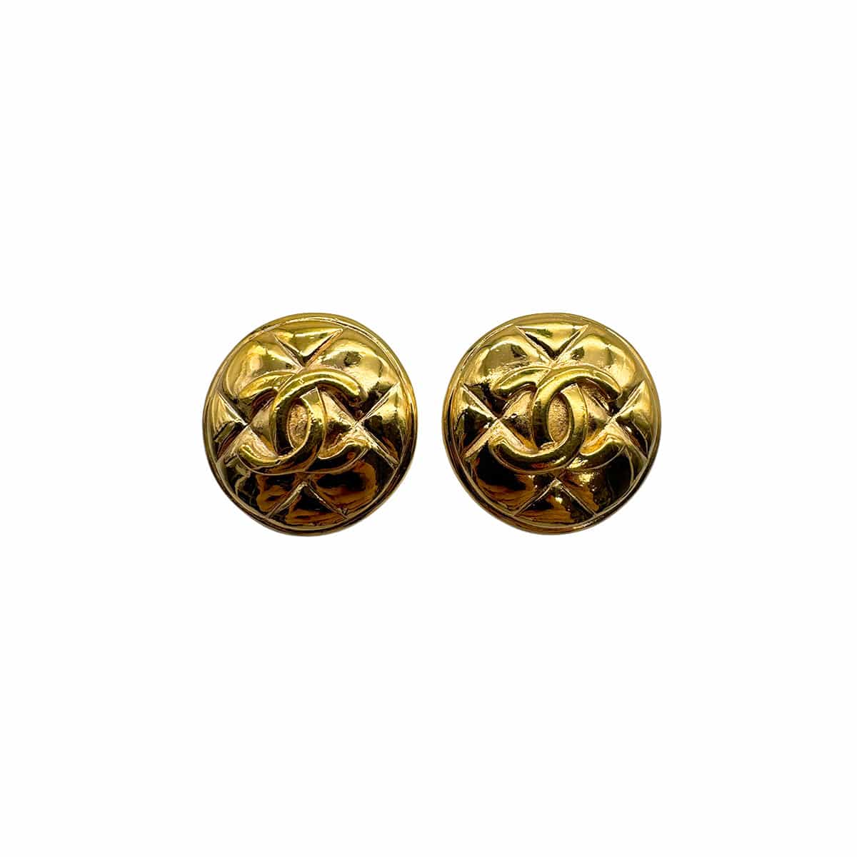 LUXURY PROMISE VINTAGE CHANEL EARRINGS COCOMARK ROUND ACCESSORY 90328939