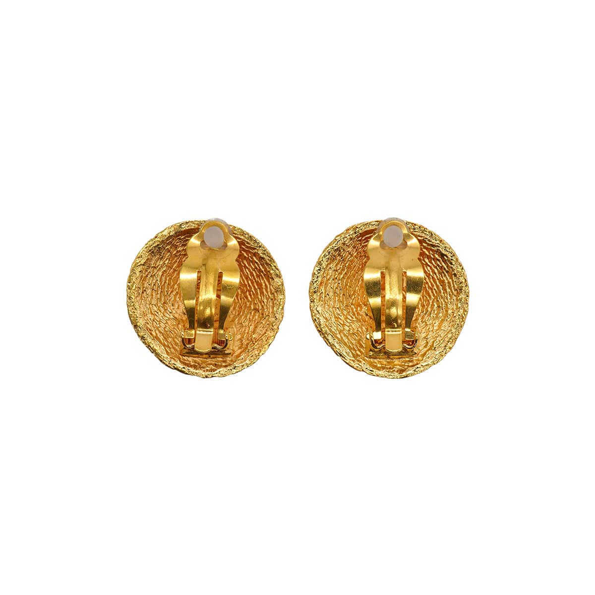 LUXURY PROMISE VINTAGE CHANEL EARRINGS ROUND COCOMARK GOLD ACCESSORY 29 90335030