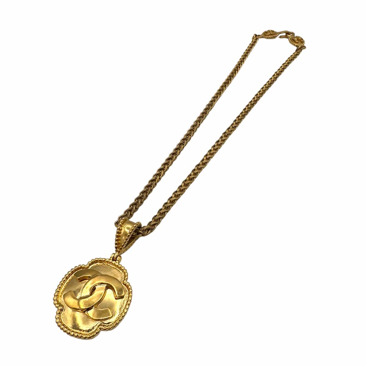 LUXURY PROMISE VINTAGE CHANEL NECKLACE COCOMARK GOLD ACCESSORY 96A 90323098