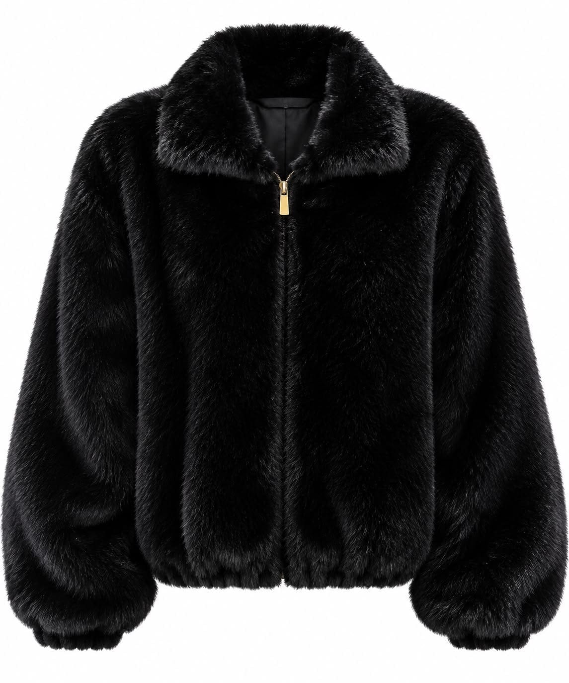 CAPE BOMBER FAUX FUR BLACK MCL13362