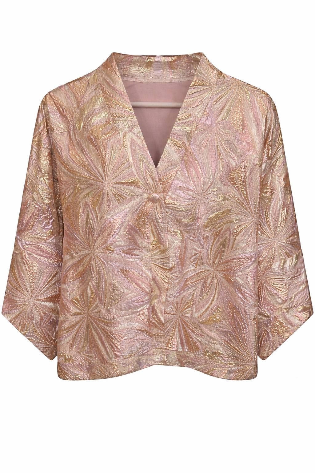 Maison Clad CARDIGAN ONE OF A KIND PINK GOLD FLORAL MCL00881