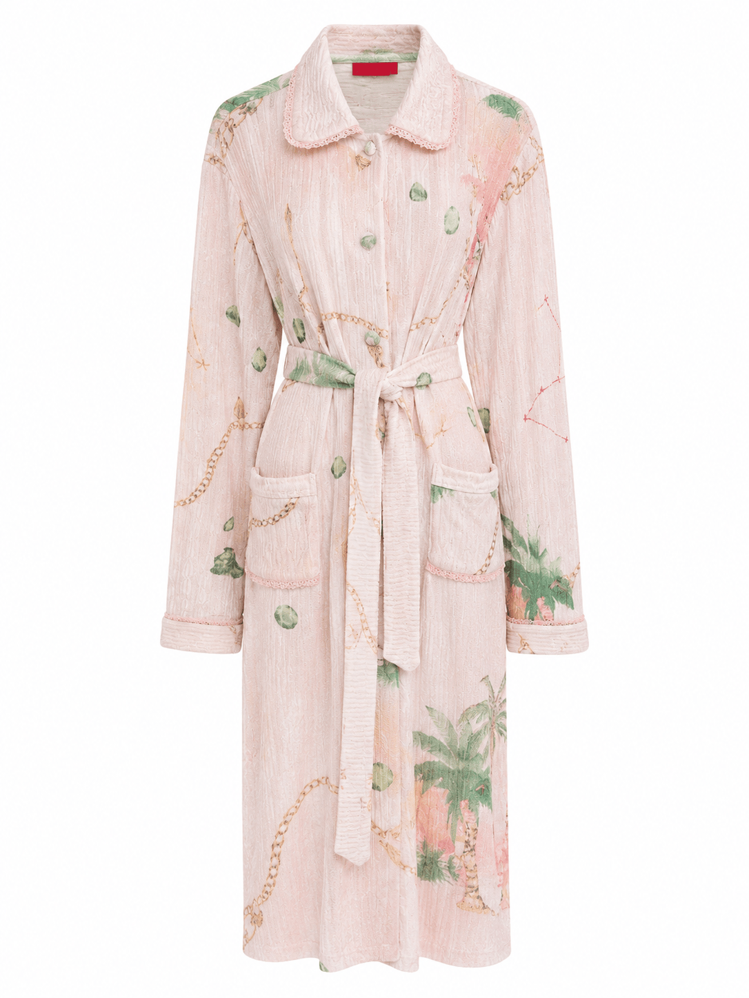 Maison Clad COAT DRESS CHAIN LACE DETAIL KNIT COTTON MCL11609
