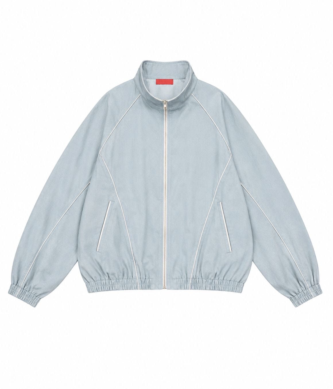 Maison Clad DENIM BOMBER WITH TIE AND DYE SILK PIPPING MCL13205