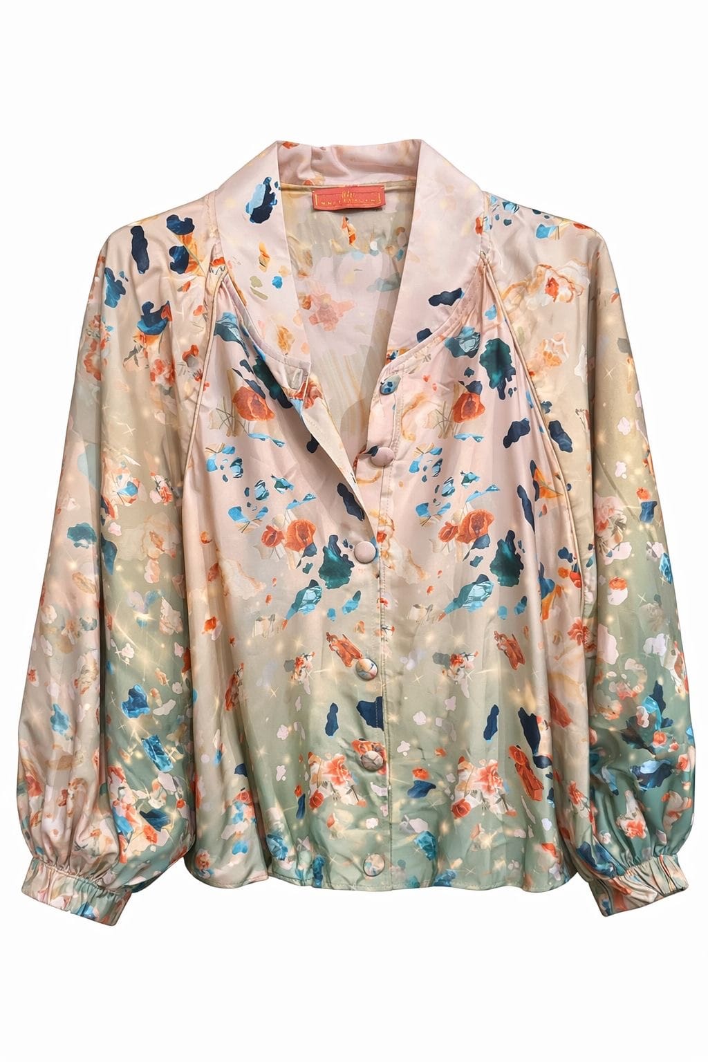 Maison Clad DRESS BOMBER CAPE STONES GRADIENT GREEN MCL00919